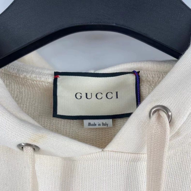 Gucci Gucci Beige strawberry pattern hoodie Size US S / EU 44-46 / 1 - 3 Thumbnail