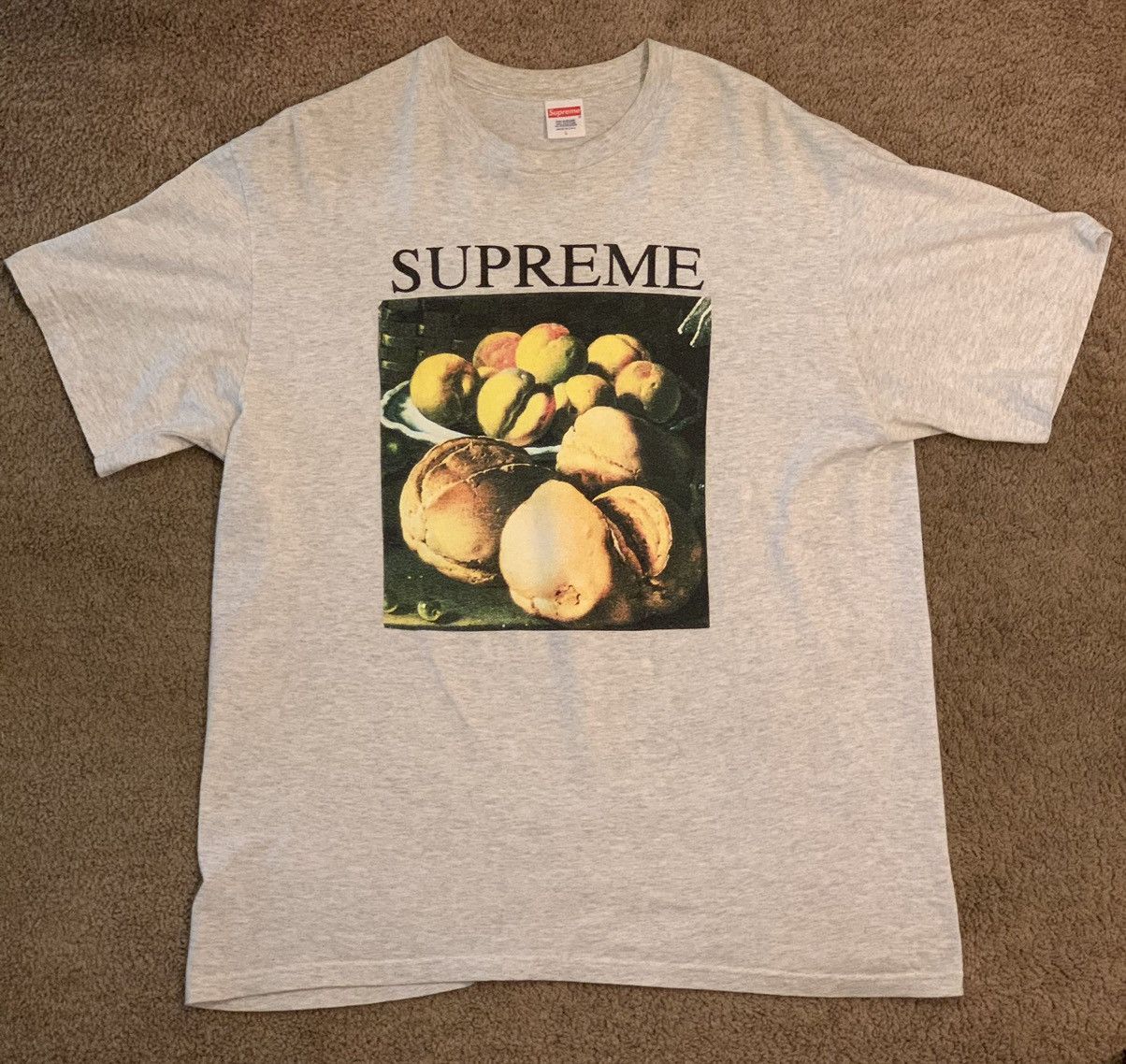 18FW Still Life Tee SUPREME シャツ アメリカ製 M Supreme Still Life Tee T-Shirt Size M FW18 Grey Made In USA