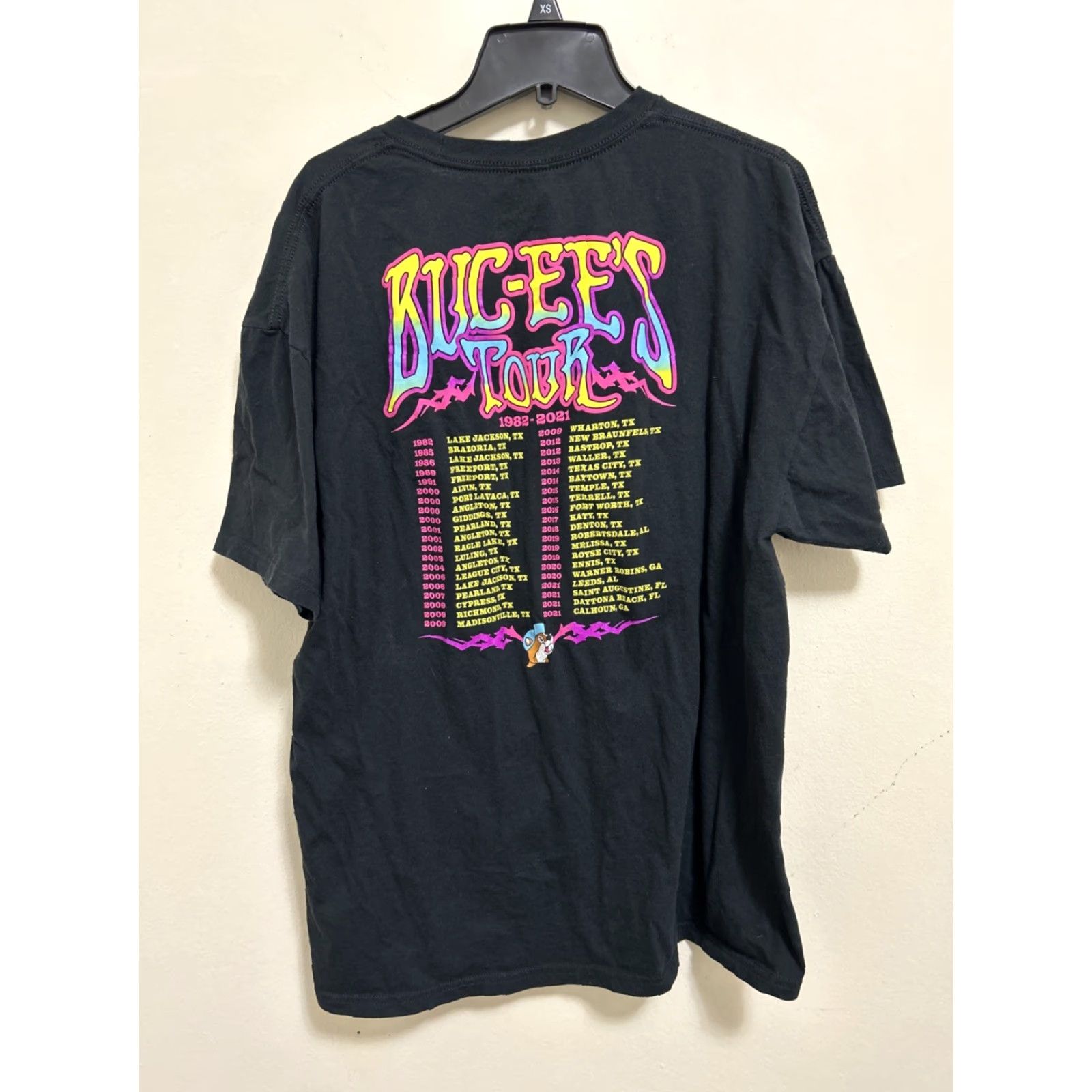 Doublet VINTAGE Buc-ees Tour 1982-2021 Double-Sided Tee Shirt Adult XL Black Mens Size US XL / EU 56 / 4 - 6 Thumbnail