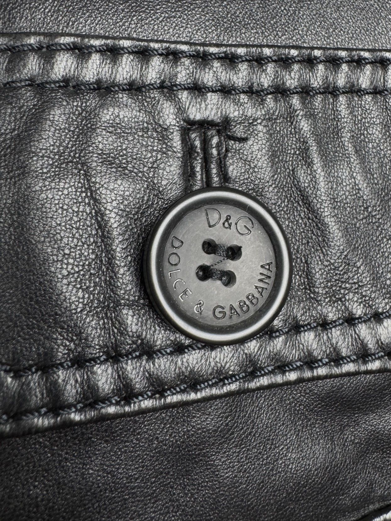 Dolce & Gabbana 2000s Dolce & Gabbana Multipocket Black Leather Jacket Size US L / EU 52-54 / 3 - 14 Thumbnail