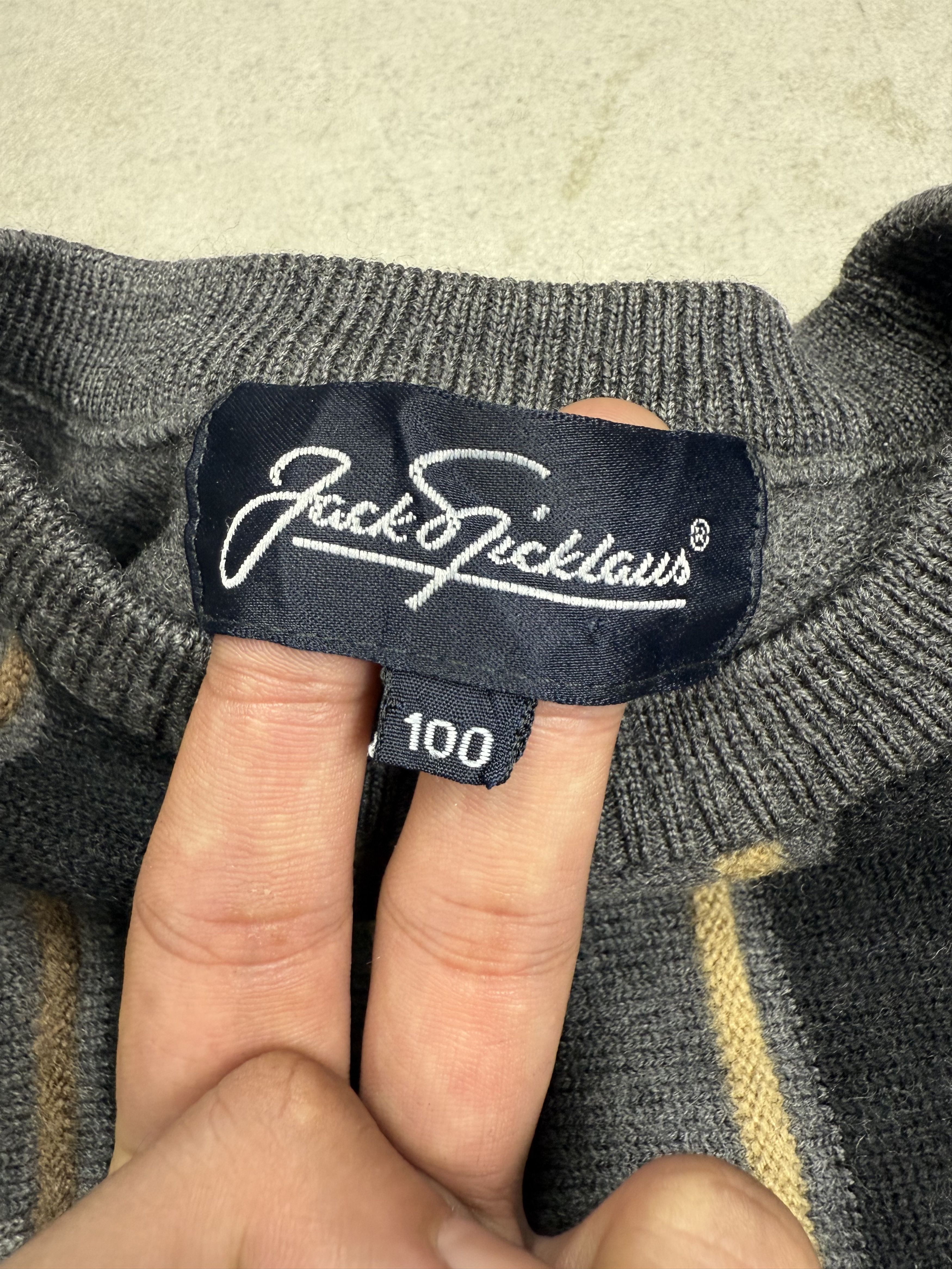 Vintage Vintage Jack Nicklaus Geometric Stripe Knit Sweater Size US S / EU 44-46 / 1 - 4 Thumbnail