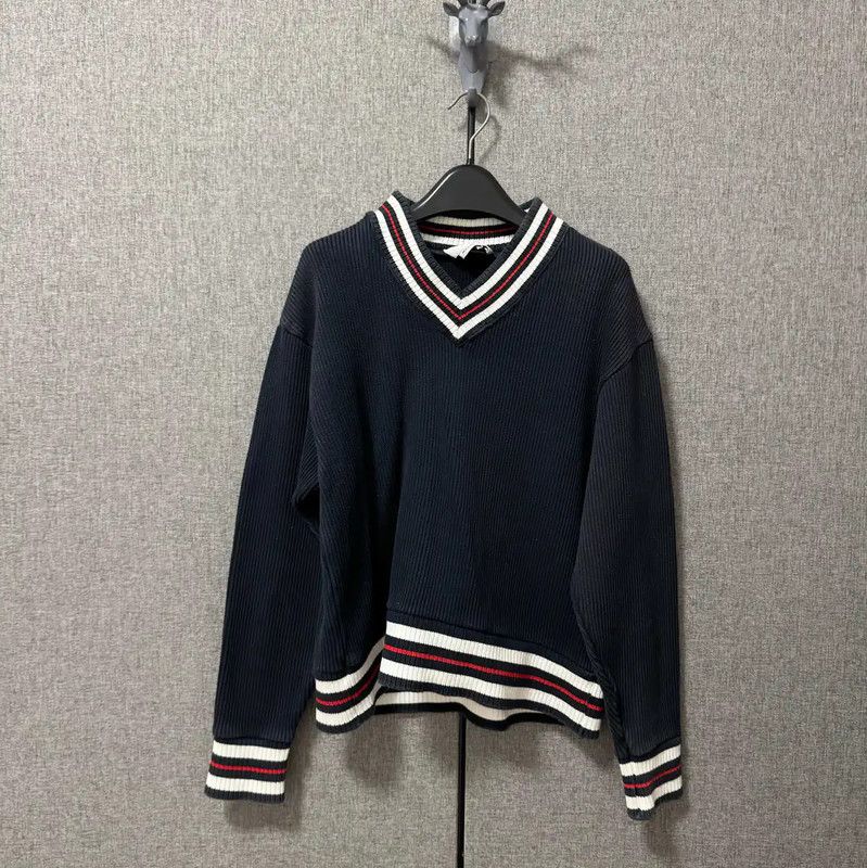 Thom Browne Thom Browne Navy Cotton Men's Sweater 0089 Size US M / EU 48-50 / 2 - 1 Thumbnail
