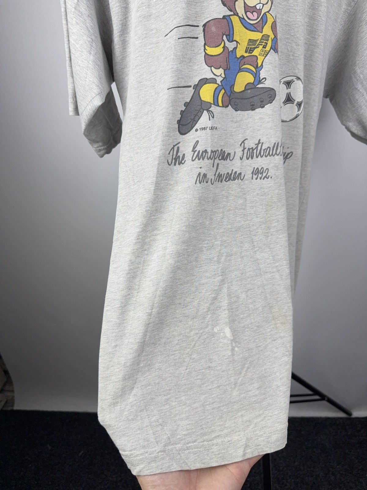 UEFA × Vintage Rare UEFA 1992 Sweden Euro Mascot Football Tee Vintage Size US M / EU 48-50 / 2 - 8 Thumbnail