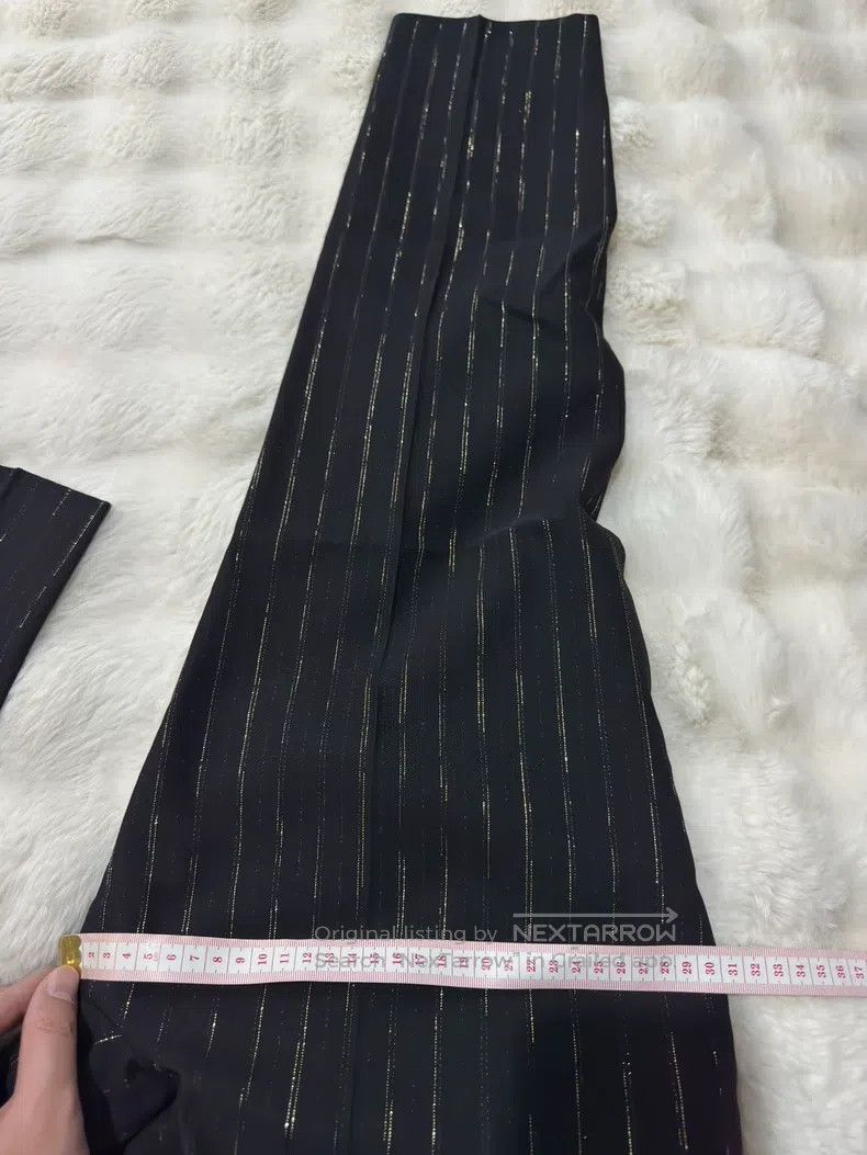 Saint Laurent Paris Saint Laurent Paris Black Gold Dress Pants Size US 28 / EU 44 - 7 Thumbnail