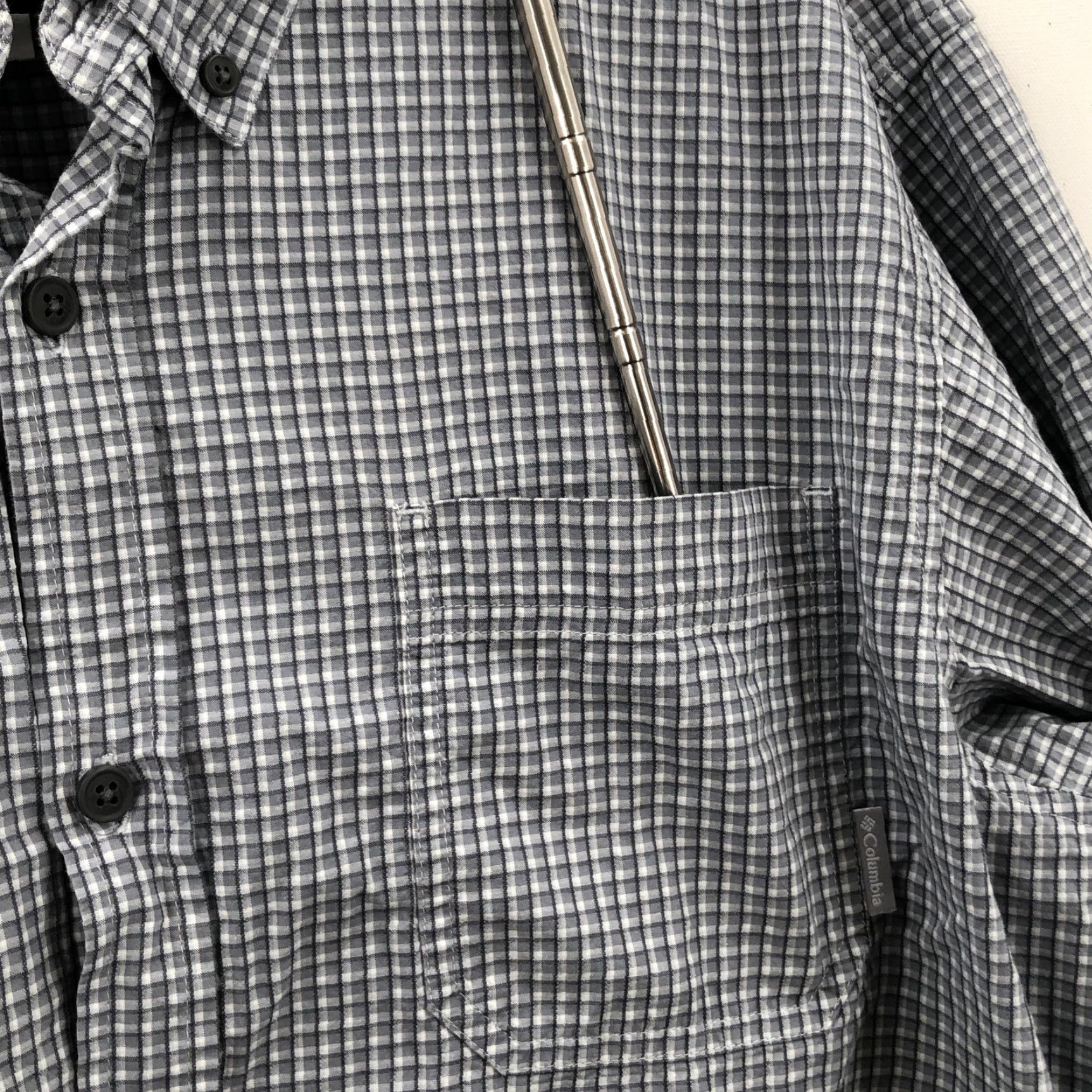Vintage Columbia Mens Gray Long Sleeve Check Collared Casual Button Up Shirt XL Size US XL / EU 56 / 4 - 4 Thumbnail