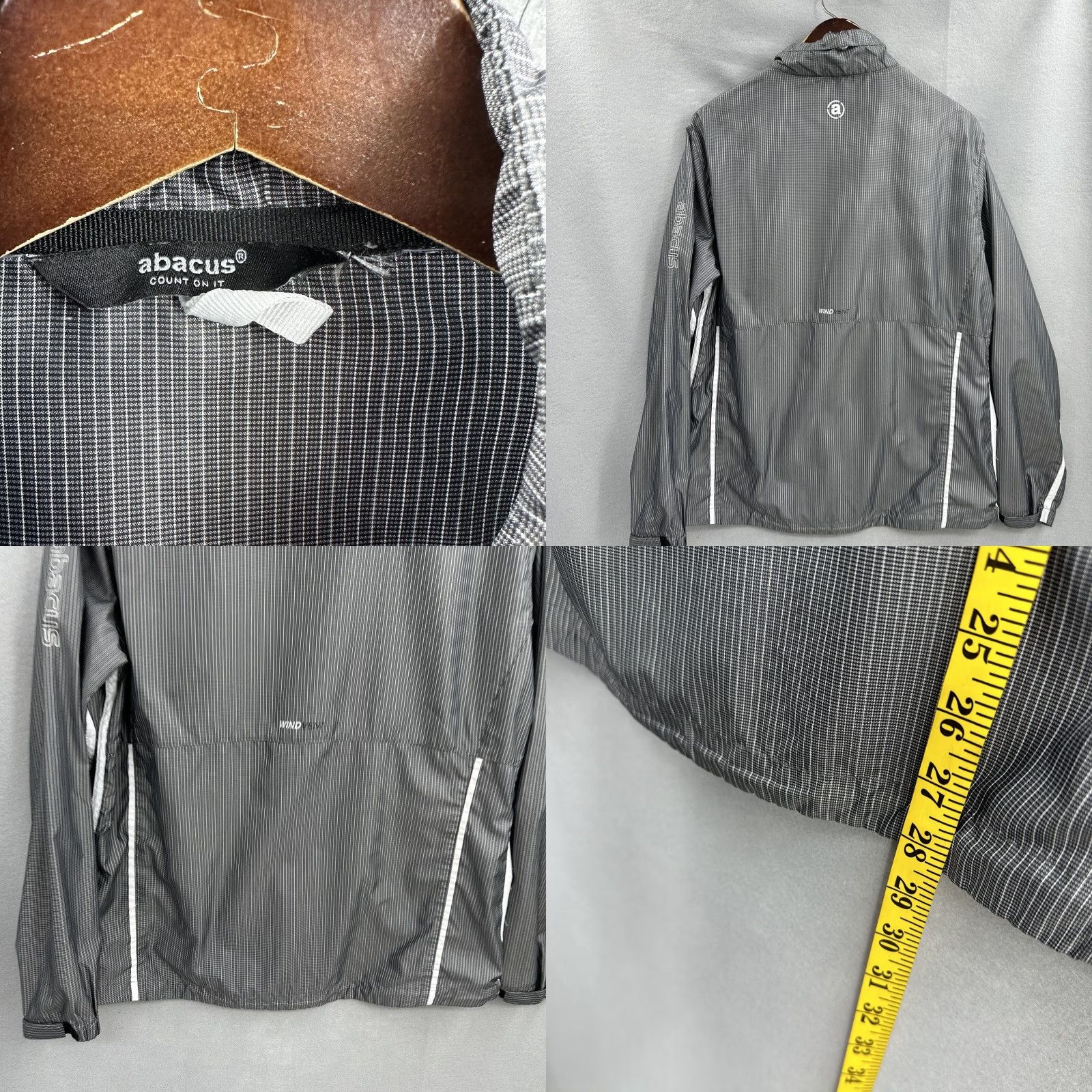 Vintage ABACUS Windbreaker Jacket Mens S Gray Packable Golf Casual Read Size US S / EU 44-46 / 1 - 8 Thumbnail