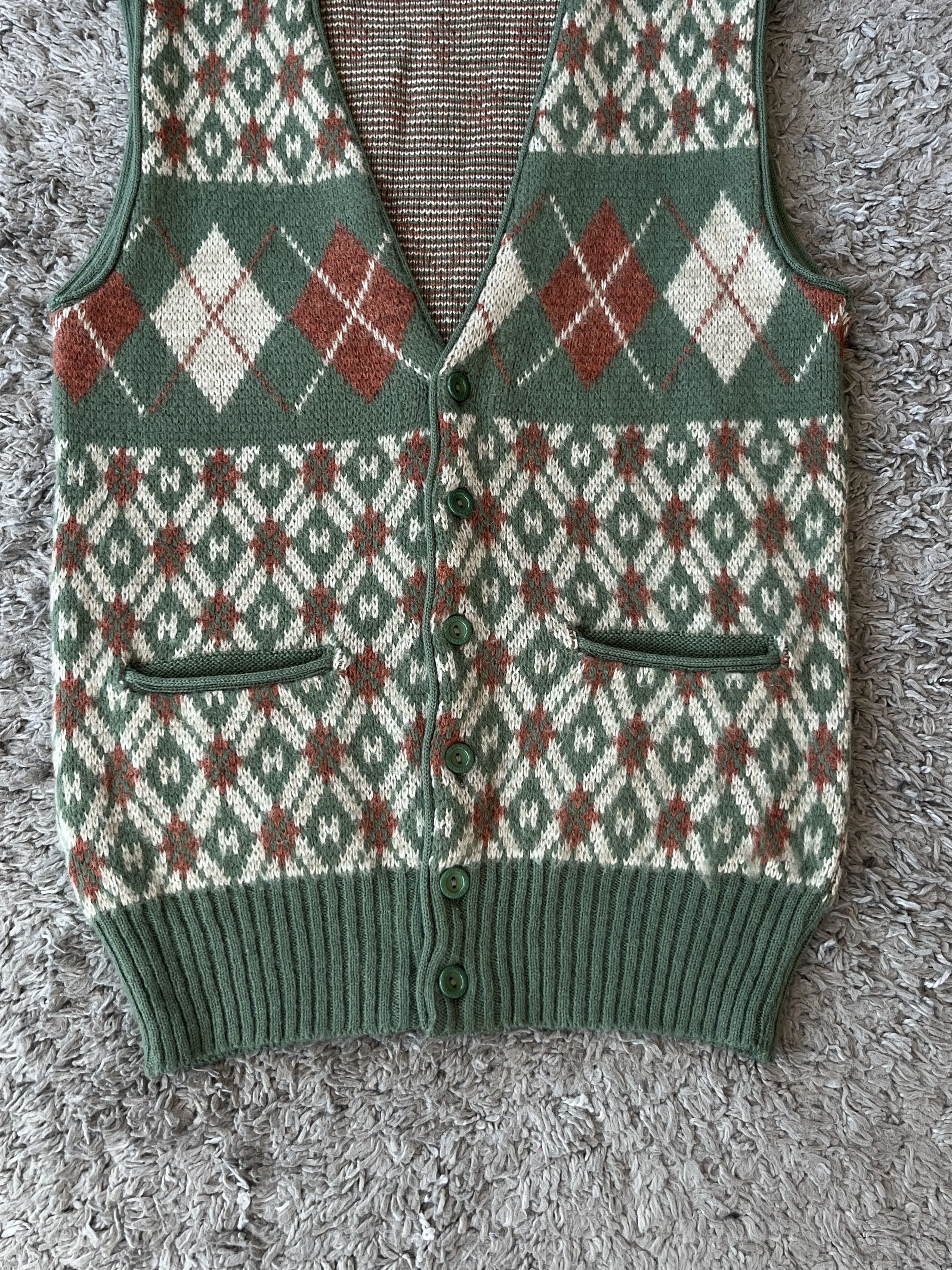 Fruit Of The Loom FRUIT OF THE LOOM Vintage Isle V-Neck Sweater Vest Size US S / EU 44-46 / 1 - 4 Thumbnail