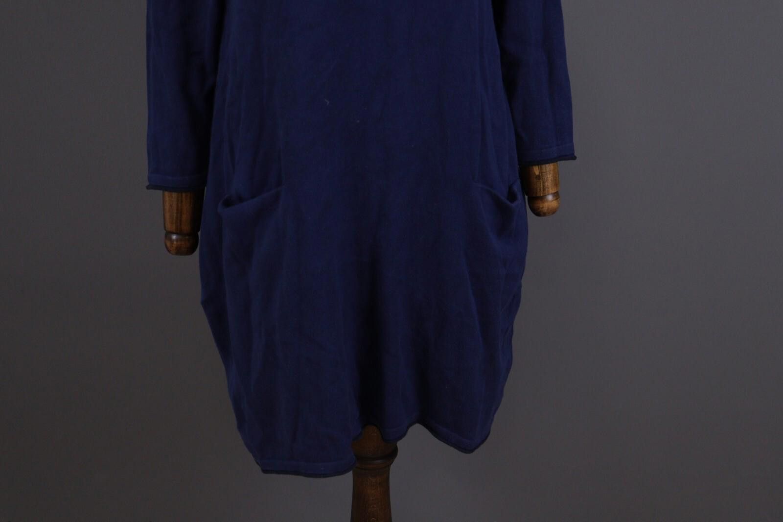Designer Gudrun Sjoden Blue Long Sleeve V-Neck A-Line Dress Size M Size M / US 6-8 / IT 42-44 - 3 Thumbnail