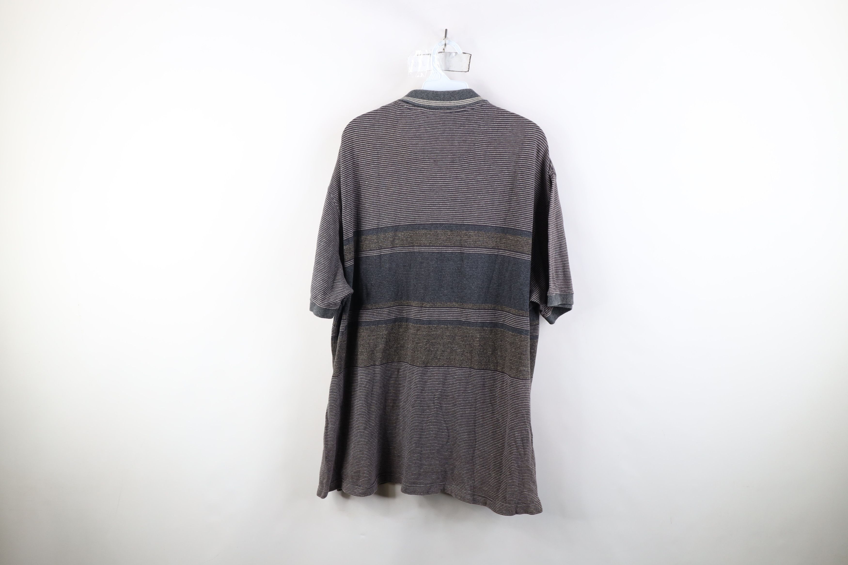 Vintage Vintage 90s Streetwear Block Knit Golf Polo Shirt Cotton Size US XL / EU 56 / 4 - 9 Thumbnail