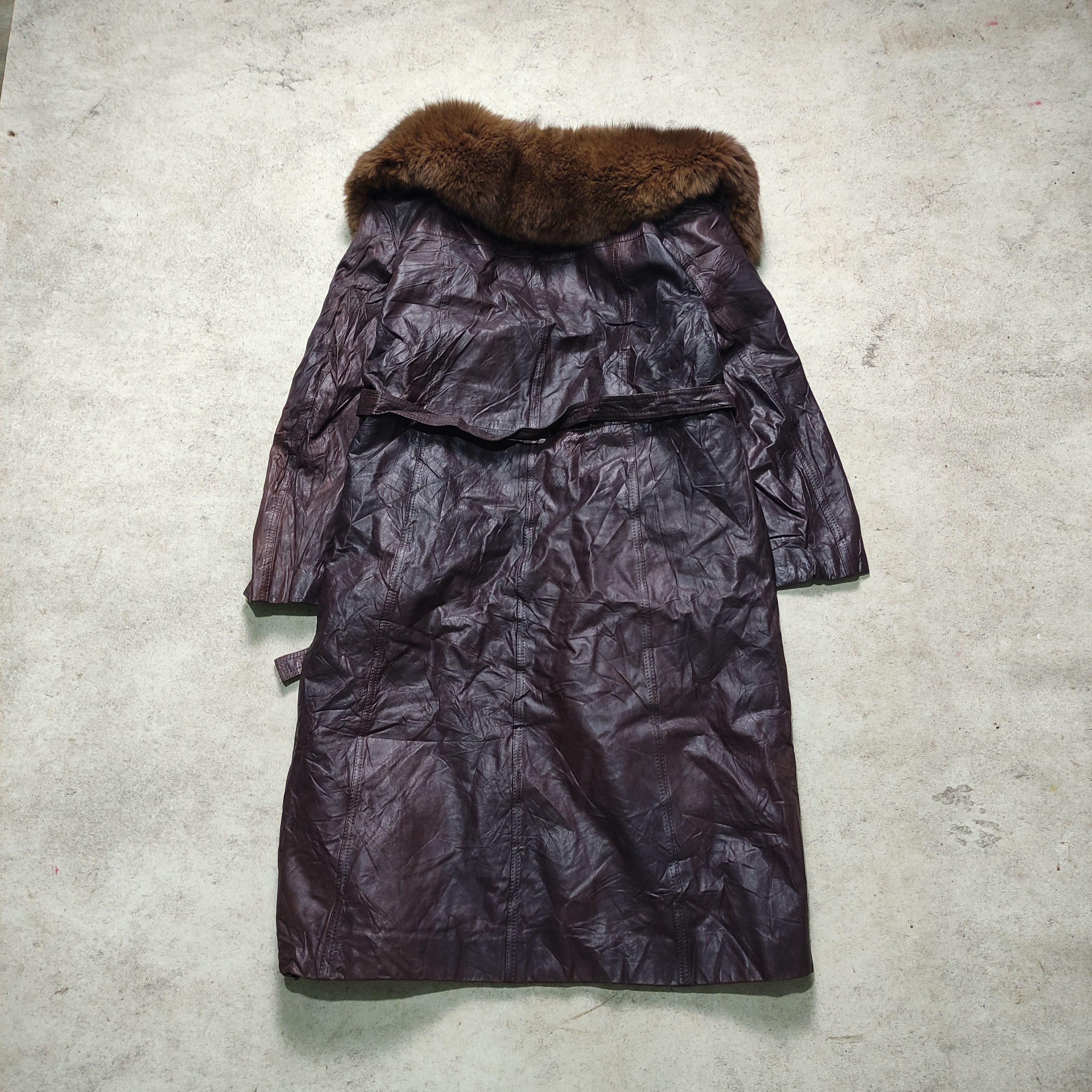 Japanese Brand Vintage 80s/90s Leather Fur Coat – Japanese Brand Size M / US 6-8 / IT 42-44 - 2 Thumbnail