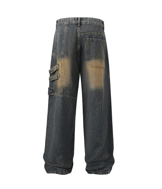 Japanese Brand × Jean Retro high street men's American style loose cargo jeans Size US 32 / EU 48 - 2 Thumbnail