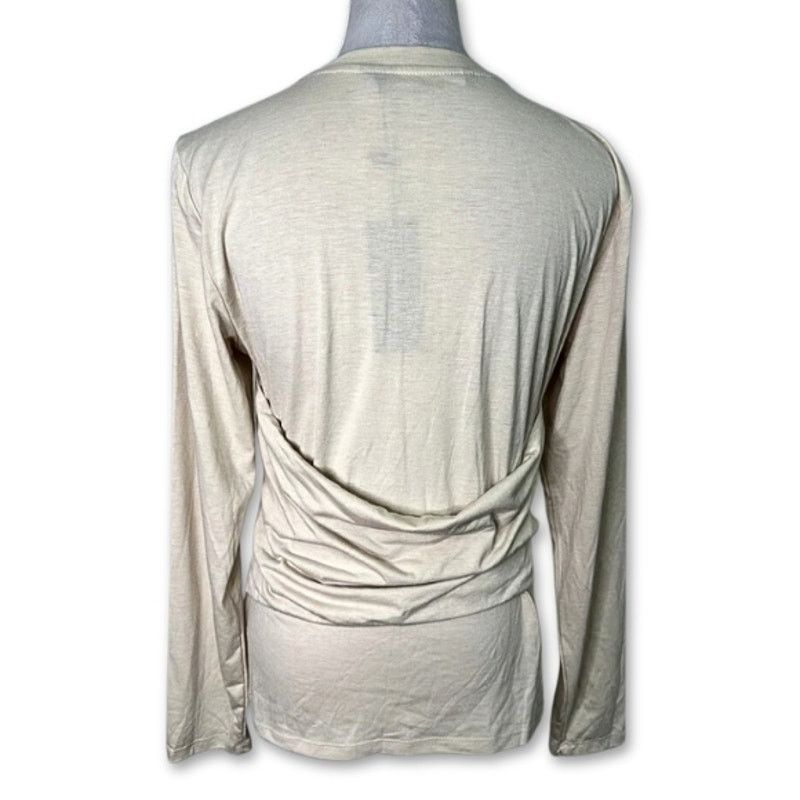 Other Vero Moda Nelly Top Blouse Ruched Long Sleeve Beige XL NWT Size XL / US 12-14 / IT 48-50 - 5 Thumbnail