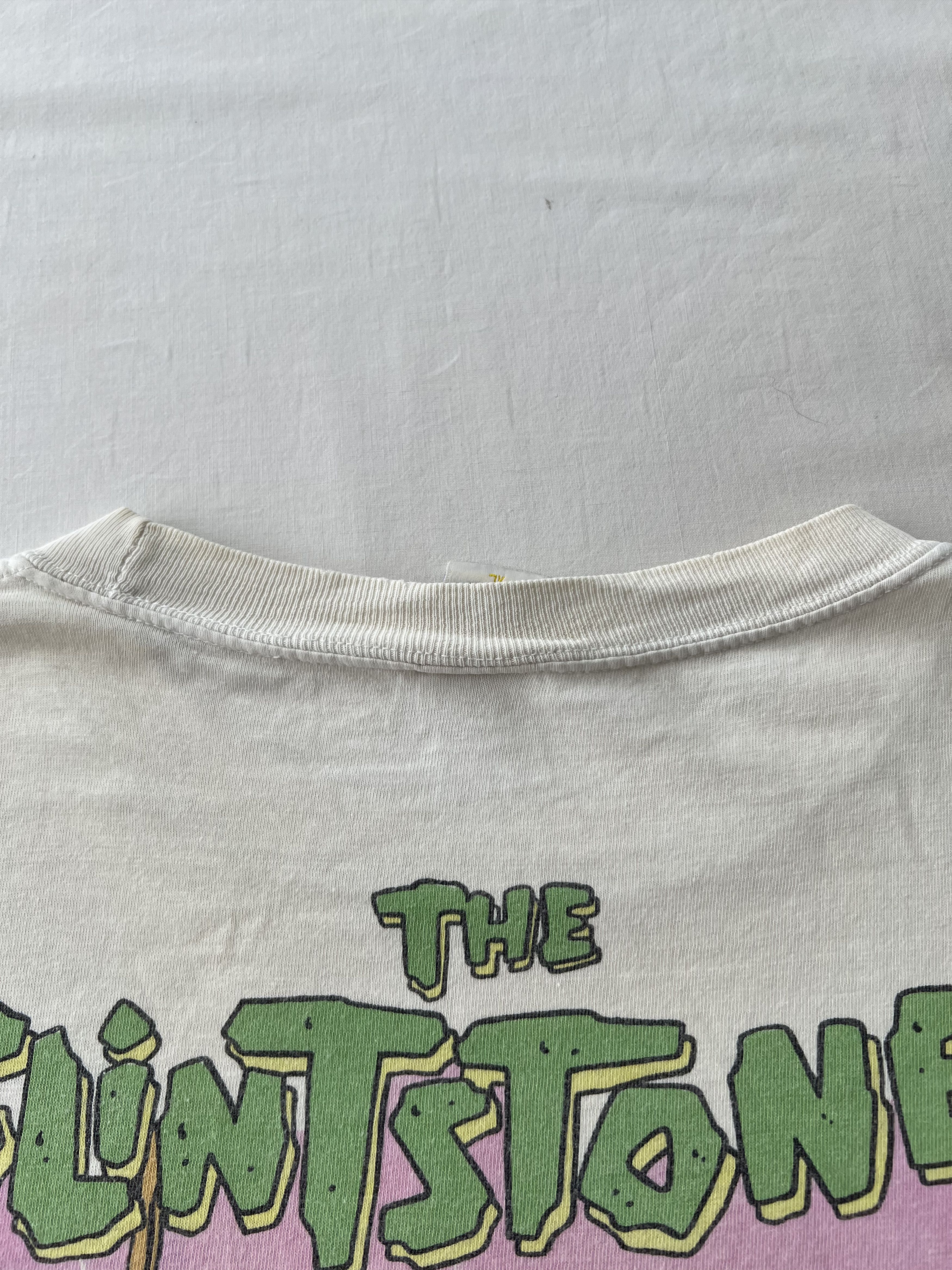 Cartoon Network Vintage 90s The Flintstones Cartoon Humor Funny White Tshirt Size US XL / EU 56 / 4 - 21 Thumbnail