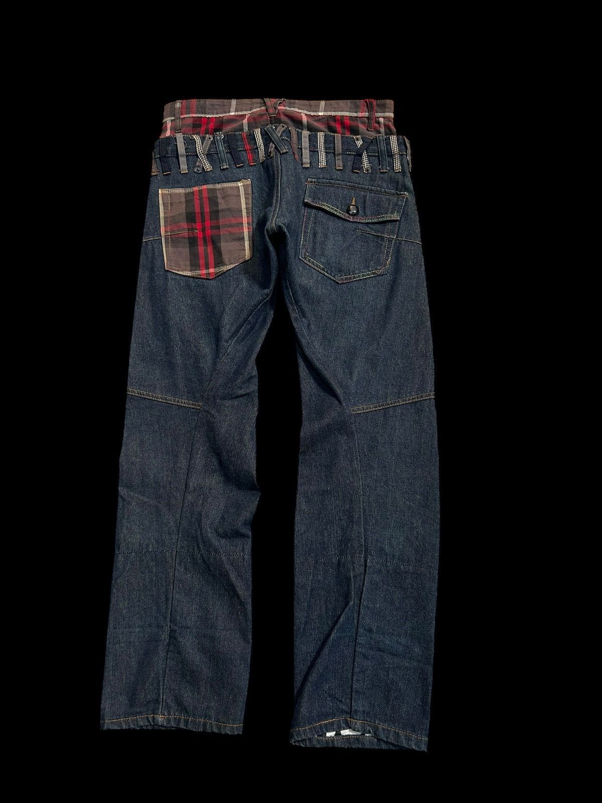 Japanese Brand × Kapital × Vintage DOUBLE WAIST JAPANESE PUNK GRUNGE STYLE DENIM JEANS Size US 32 / EU 48 - 7 Thumbnail