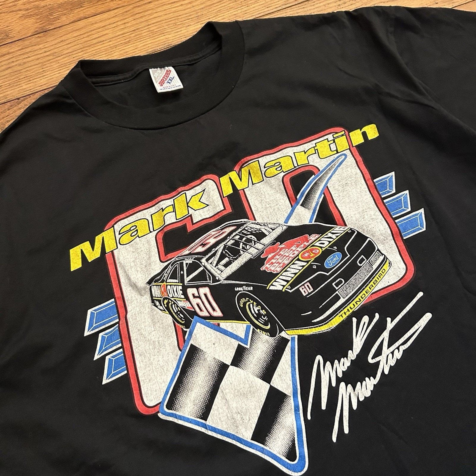 Vintage Vintage 90s Mark Martin NASCAR Racing Tee Shirt 2XL Size US XXL / EU 58 / 5 - 2 Thumbnail