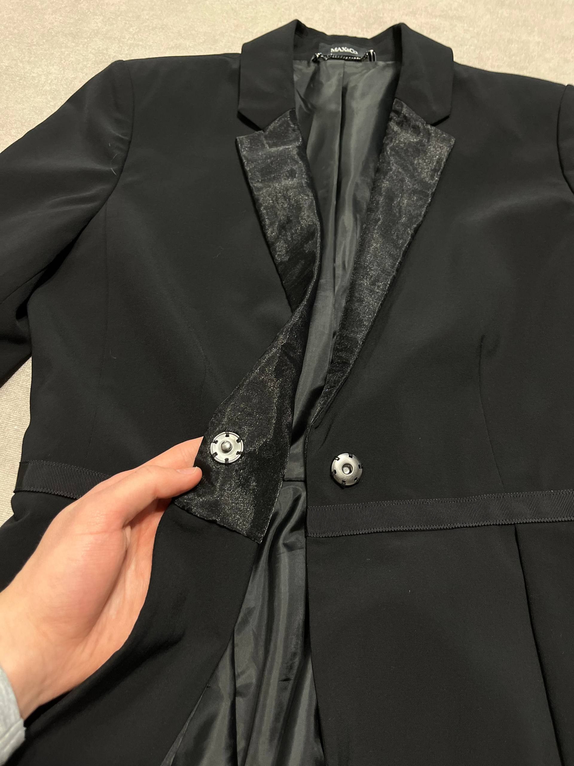 MAX&Co. Rare Max&Co. Womens Blazer Jacket Black Mara Vintage Size M / US 6-8 / IT 42-44 - 13 Thumbnail
