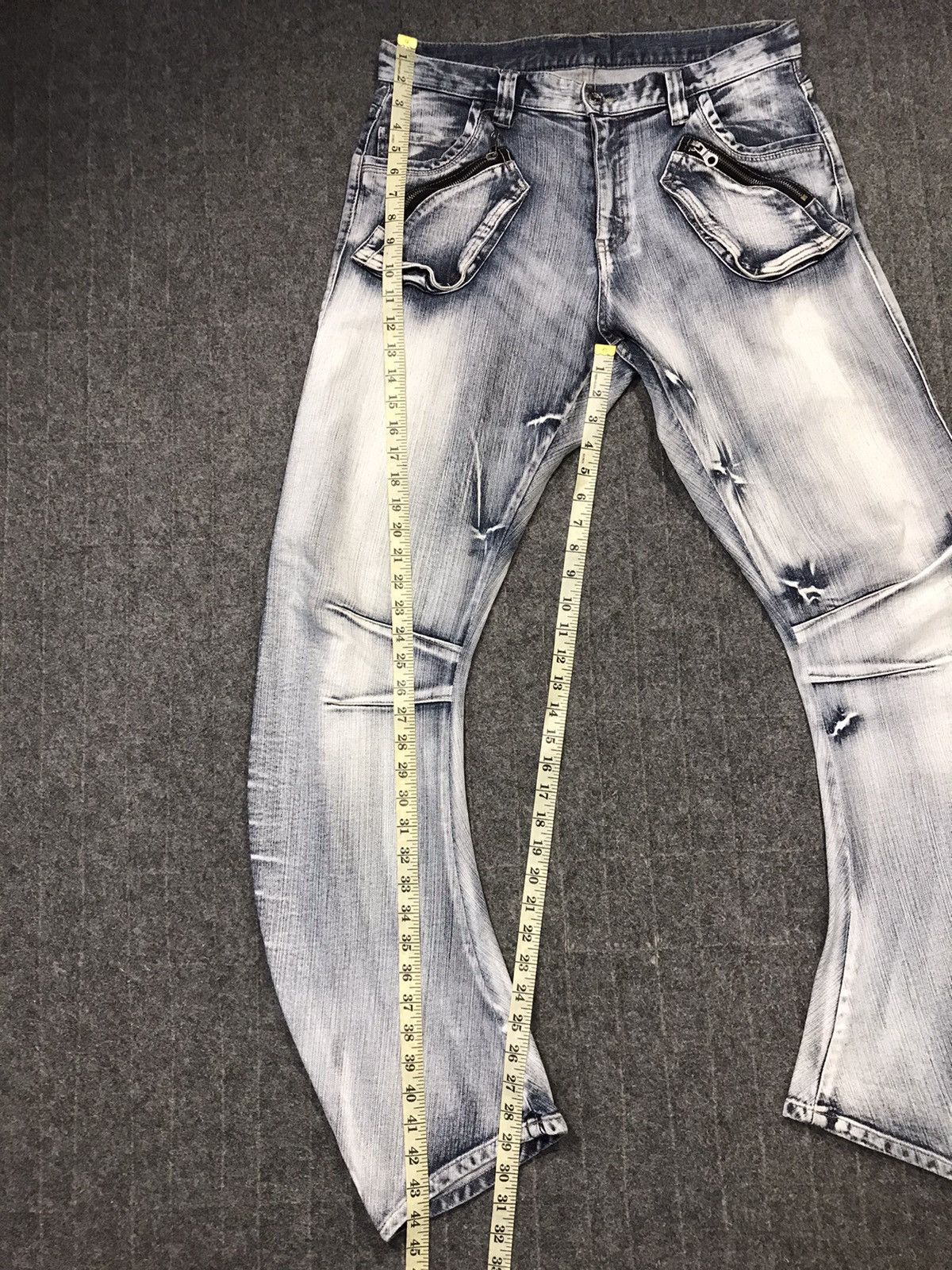 PPFM × Vintage Vintage Ppfm Twirl Punk Zipper Light Wash Jeans Size US 33 - 17 Thumbnail