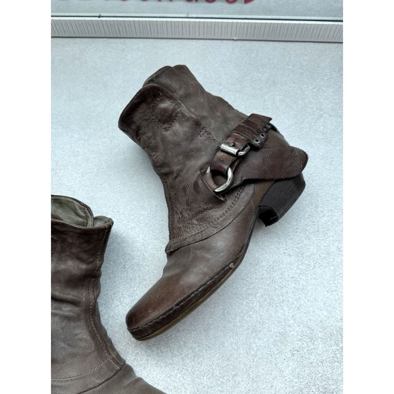 A.S.98 VINTAGE A.S.98 Airstep Ankle Leather Biker Boot Women Size 39 US 8.5 Brown Size US 9 / IT 39 - 4 Thumbnail