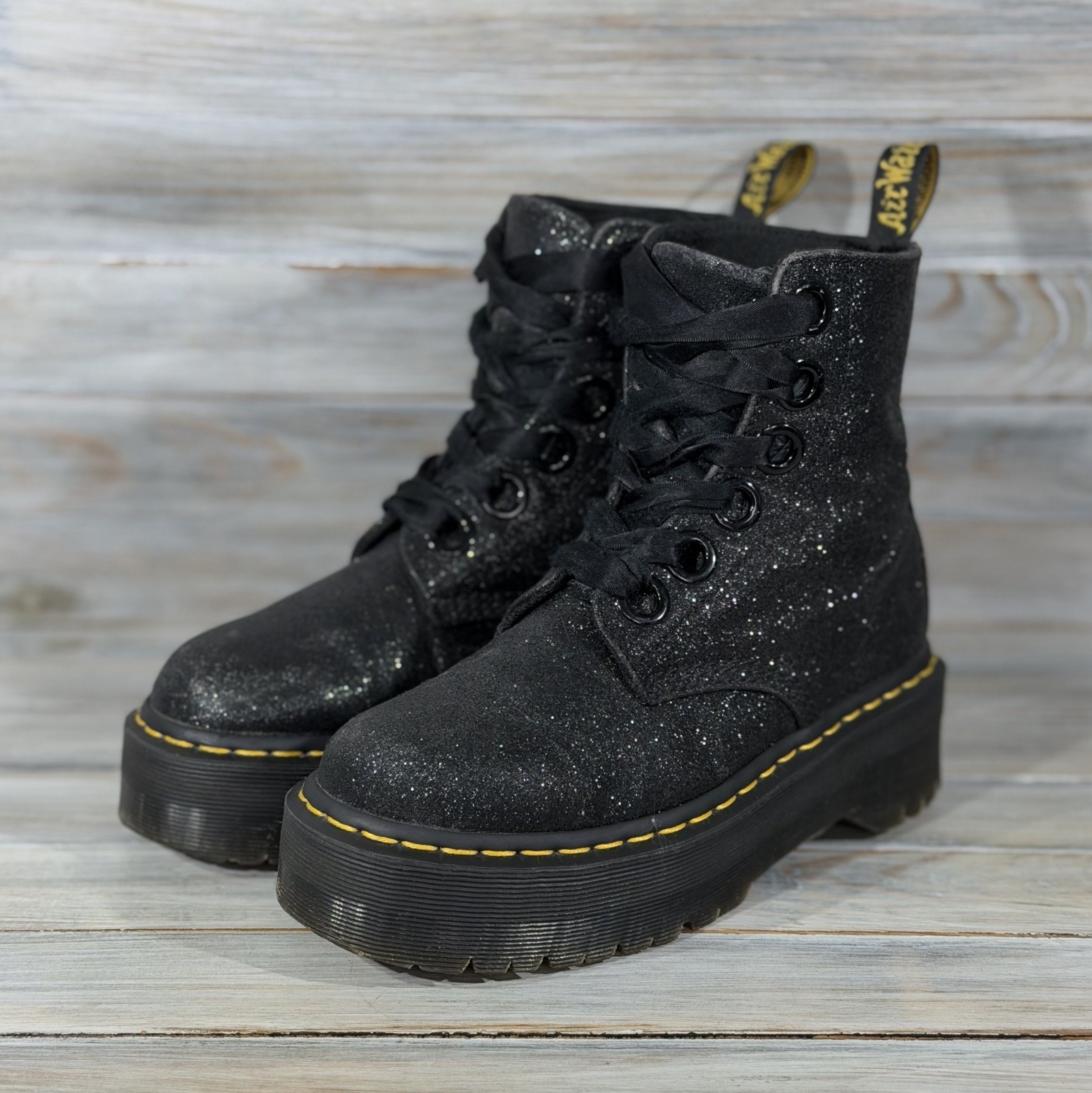 Dr. Martens Dr. Martens Molly Glitter Platform Boots Sparkly British Size US 7 / IT 37 - 21 Thumbnail