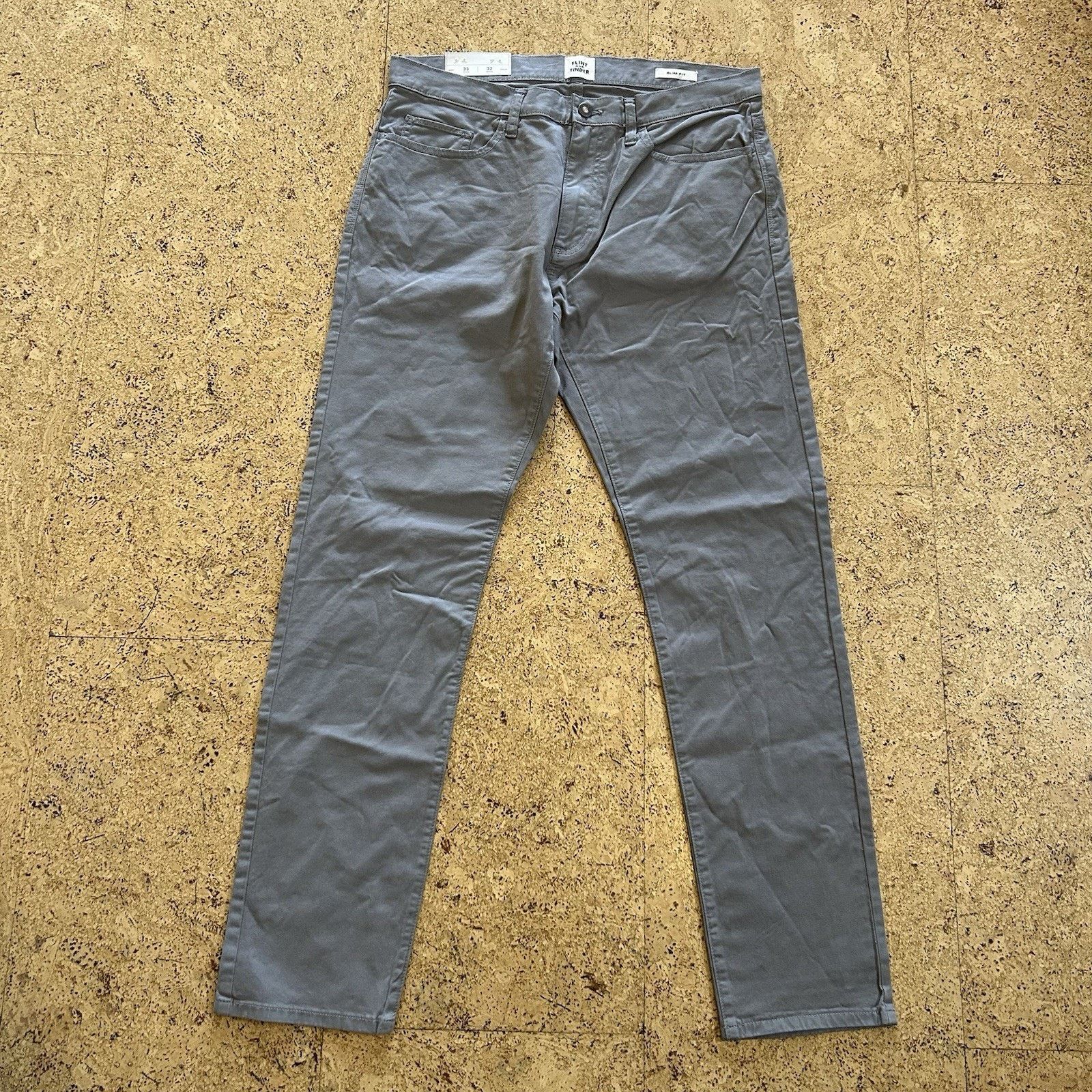 Flint And Tinder NEW Huckberry 365 Slim Fit Stretch Chino Pants 33x32 Size US 33 - 1 Thumbnail