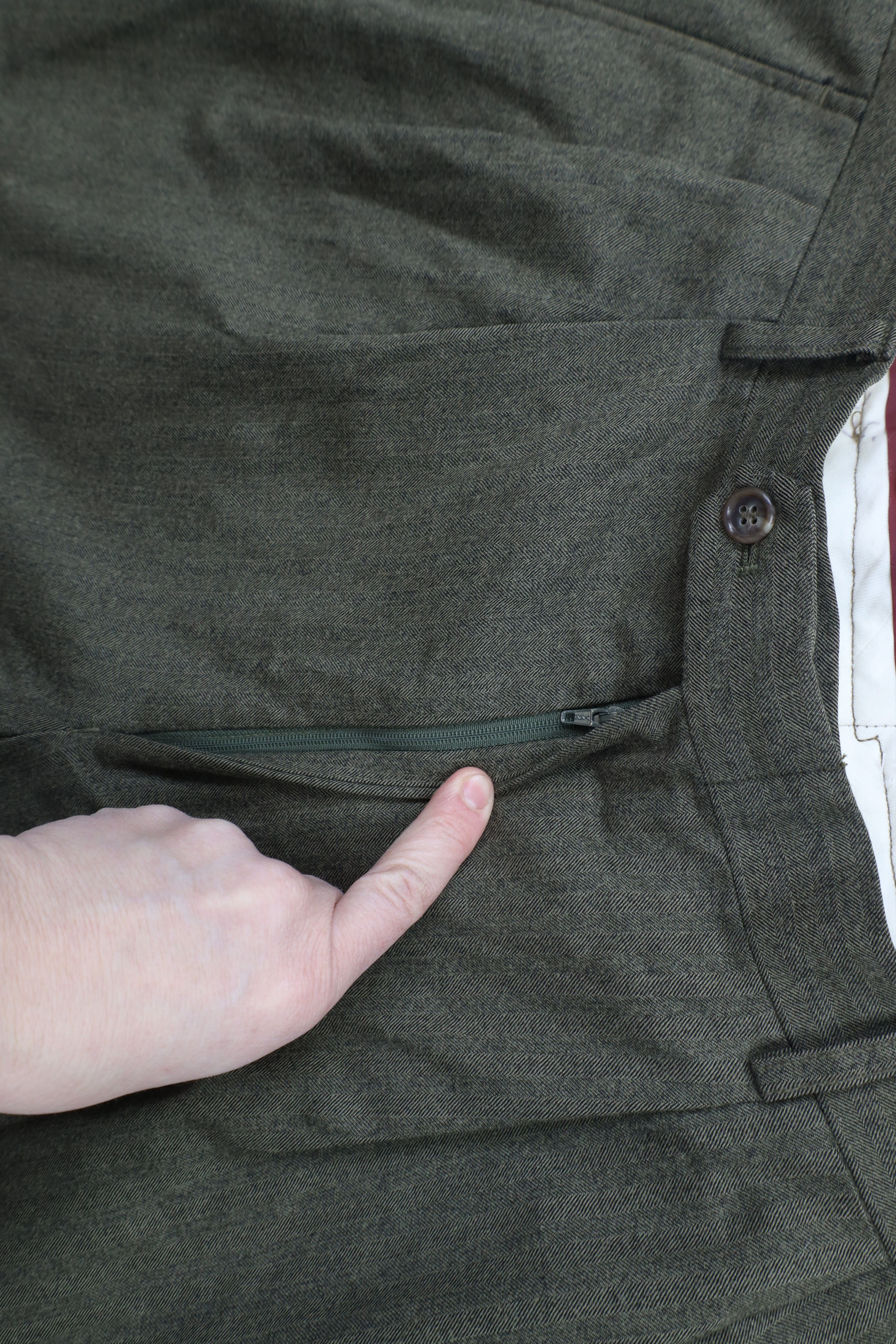 Vintage Vintage 90s Streetwear Herringbone Wide Leg Chino Pants Size US 36 / EU 52 - 8 Thumbnail
