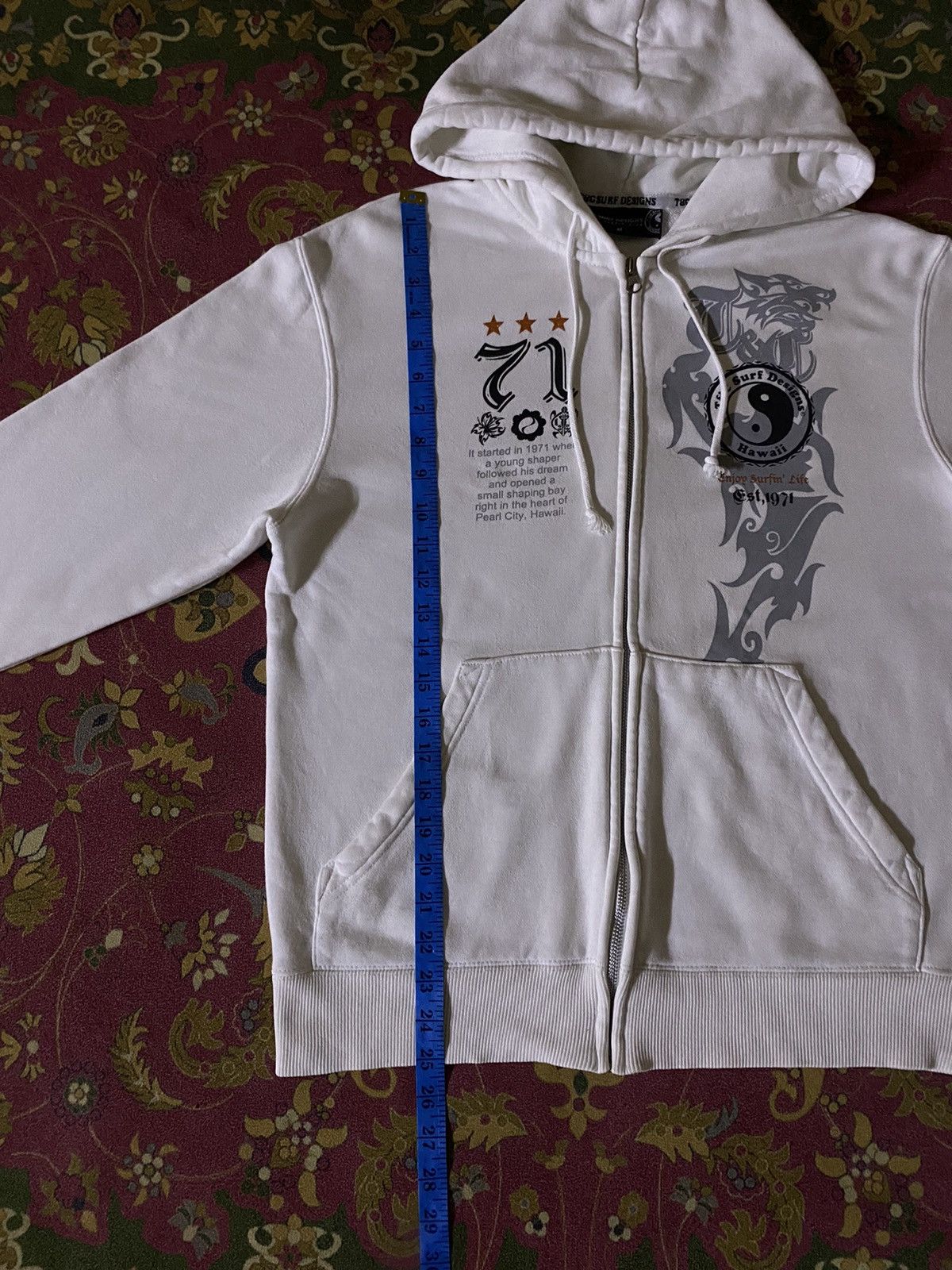 Affliction × Japanese Brand Vintage Japanese Brand T&C Surf Design Poem Style Hoodie Size US M / EU 48-50 / 2 - 13 Thumbnail