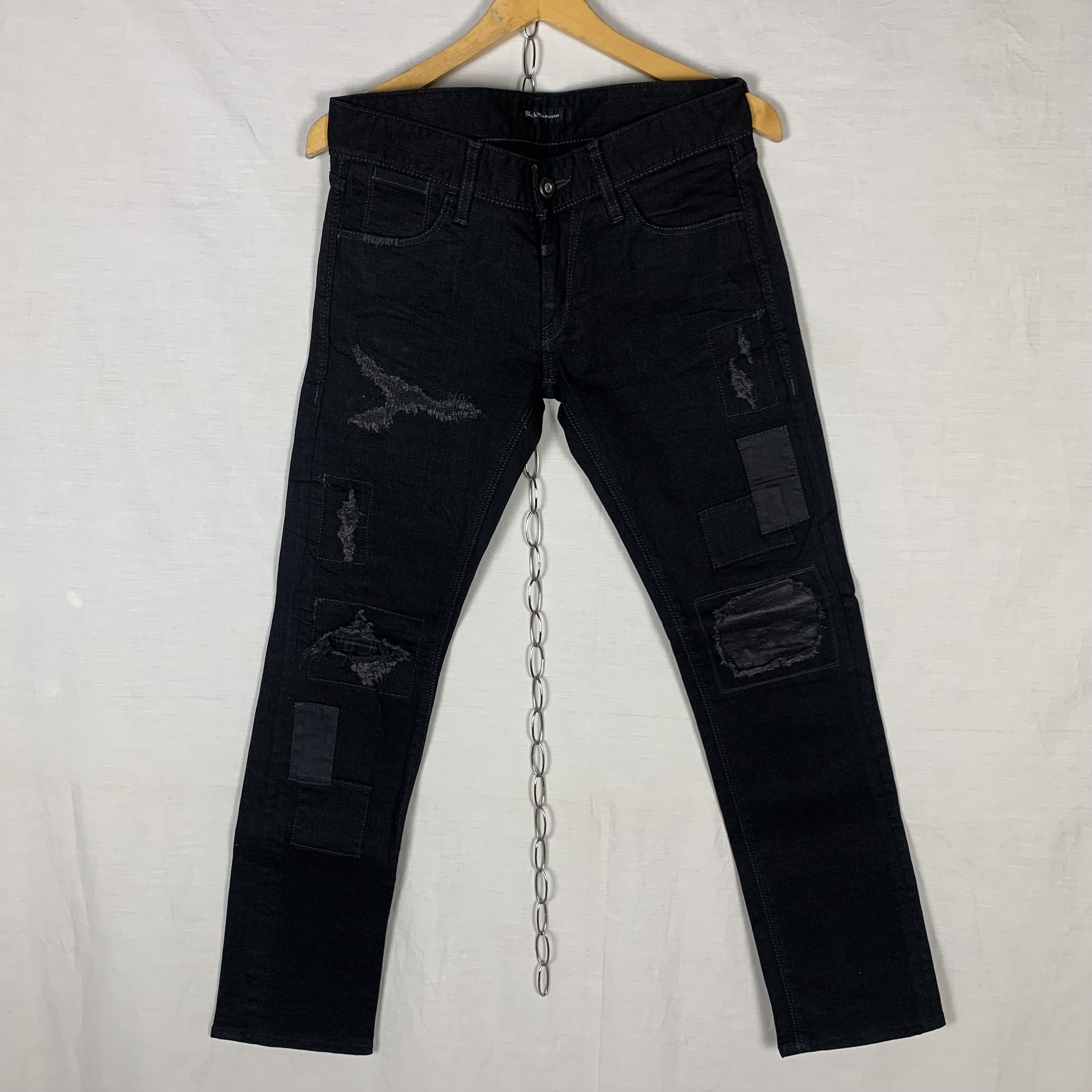 Vanquish Black By Vanquish Patchwork Pants Size US 31 - 1 Thumbnail