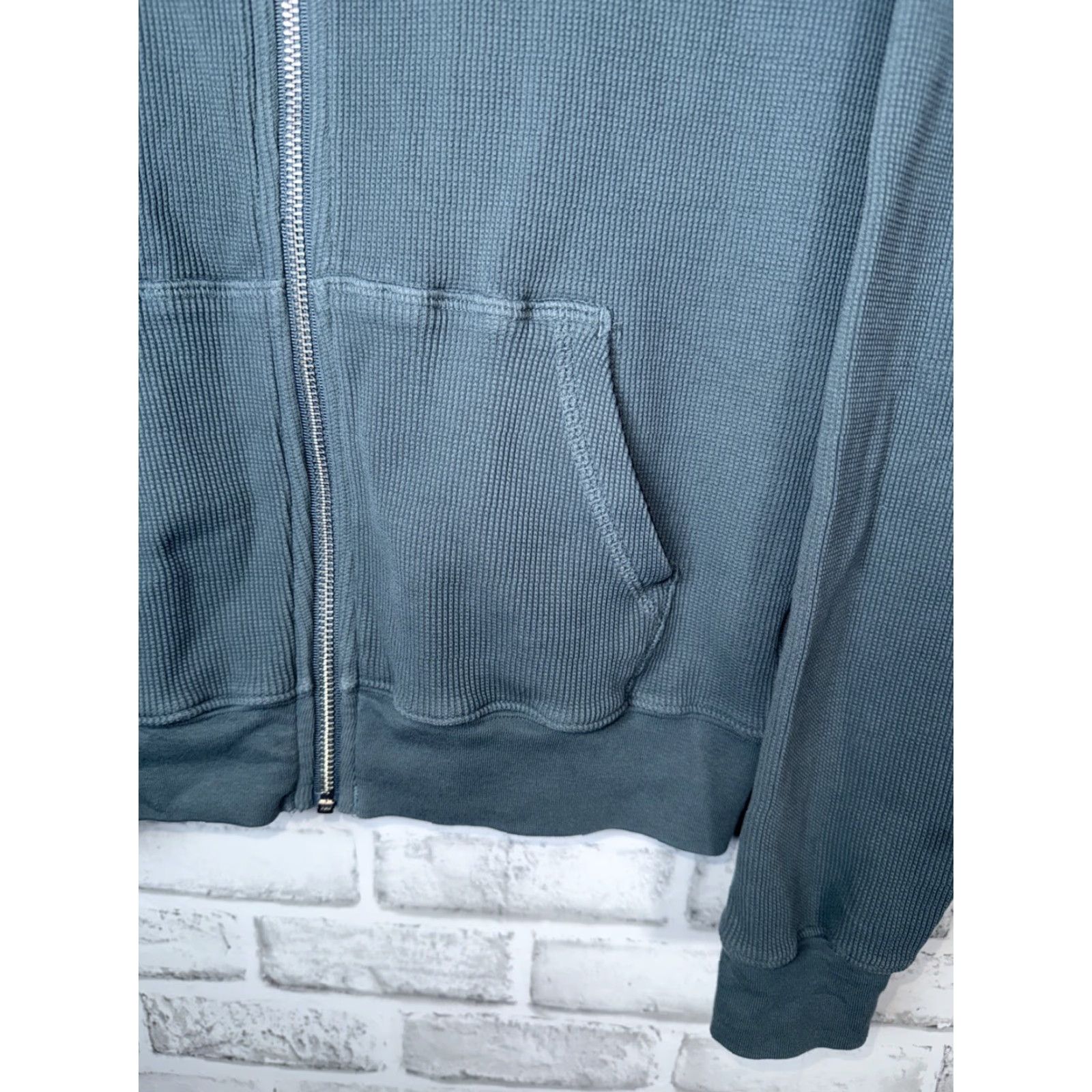 Vintage American Giant Hoodie Womens S Teal Full Zip Size S / US 4 / IT 40 - 4 Thumbnail