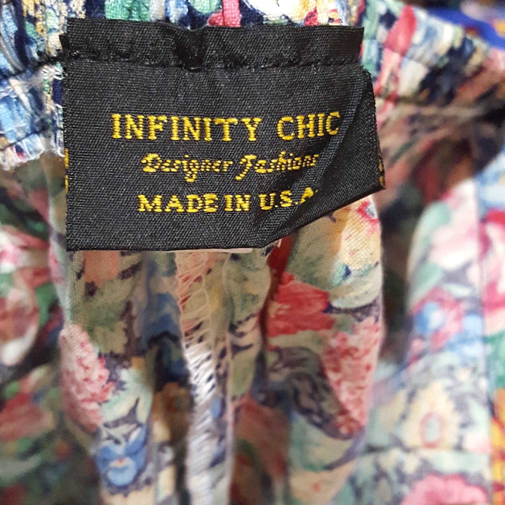 Vintage VINTAGE Infinity Chic Floral High Waist Lounge Shorts Sz Small Relaxed Blue 80s Bohemian Womens Size 28" / US 6 / IT 42 - 6 Thumbnail