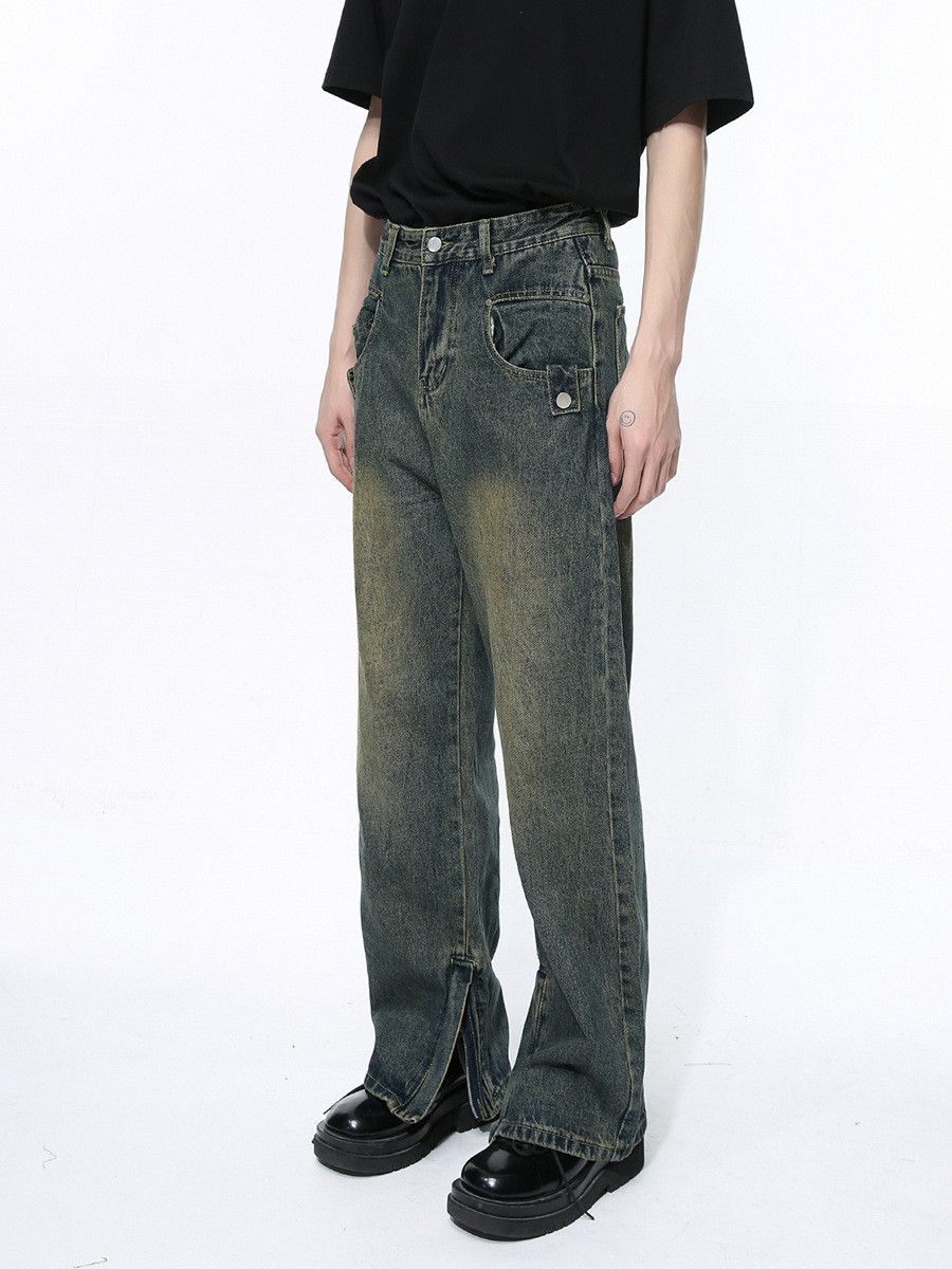 Japanese Brand Men's American Retro Casual Zipper Straight Leg Jeans Size US 32 / EU 48 - 3 Thumbnail