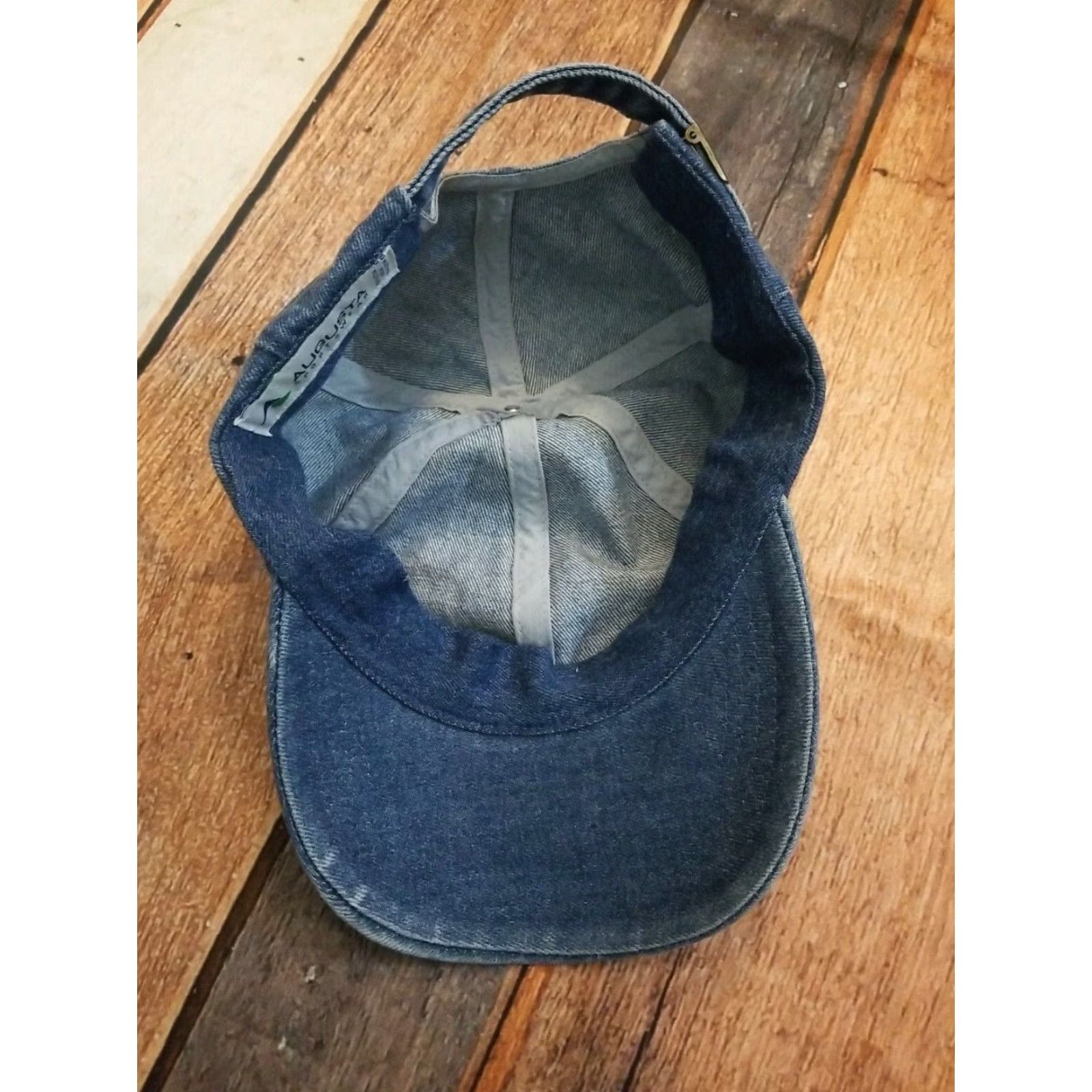 Augusta Sportswear Vintage Augusta Denim Baseball Cap Unisex Adjustable 90s Logo Hat Size ONE SIZE - 6 Thumbnail