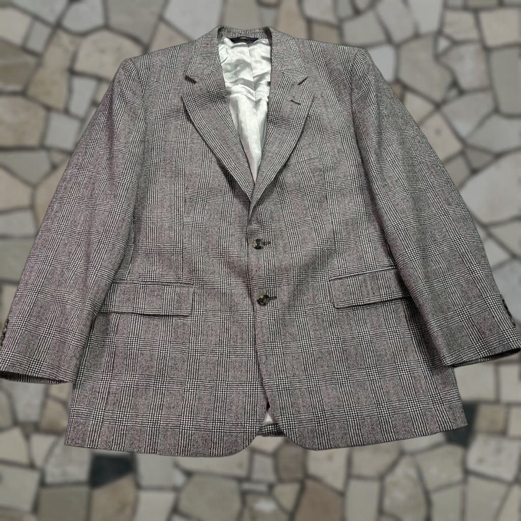 Brooks Brothers Brooks Brothers 346 Blazer Mens 44R Gray Check Wool Sport Coat Jacket Classic Size 44R - 1 Thumbnail