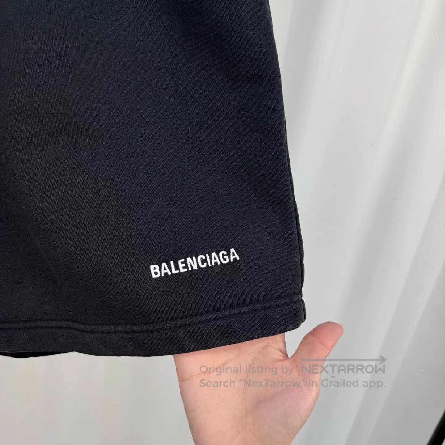 Balenciaga Balenciaga Black Embroidered Letter Shorts. Size US 26 / EU 42 - 4 Thumbnail
