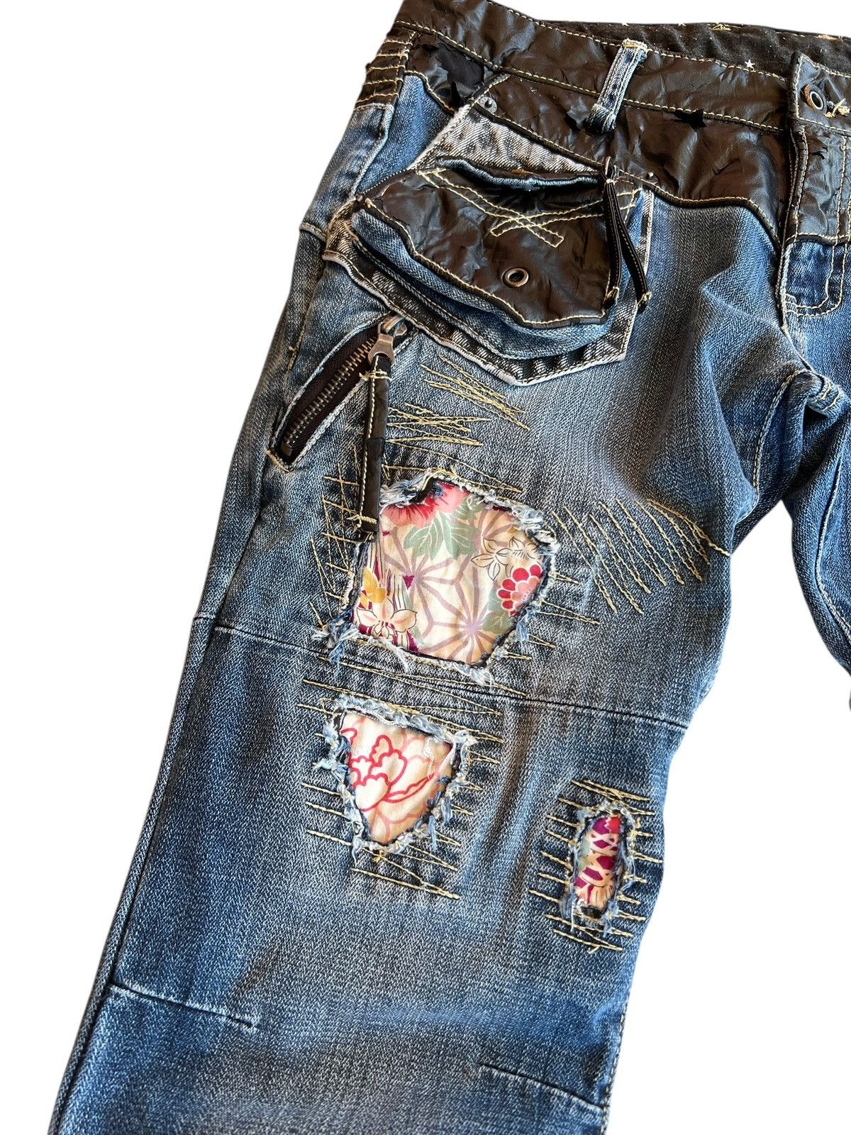 PPFM Vintage PPFM Stitching Bondage Punk Jean Size US 31 - 8 Thumbnail