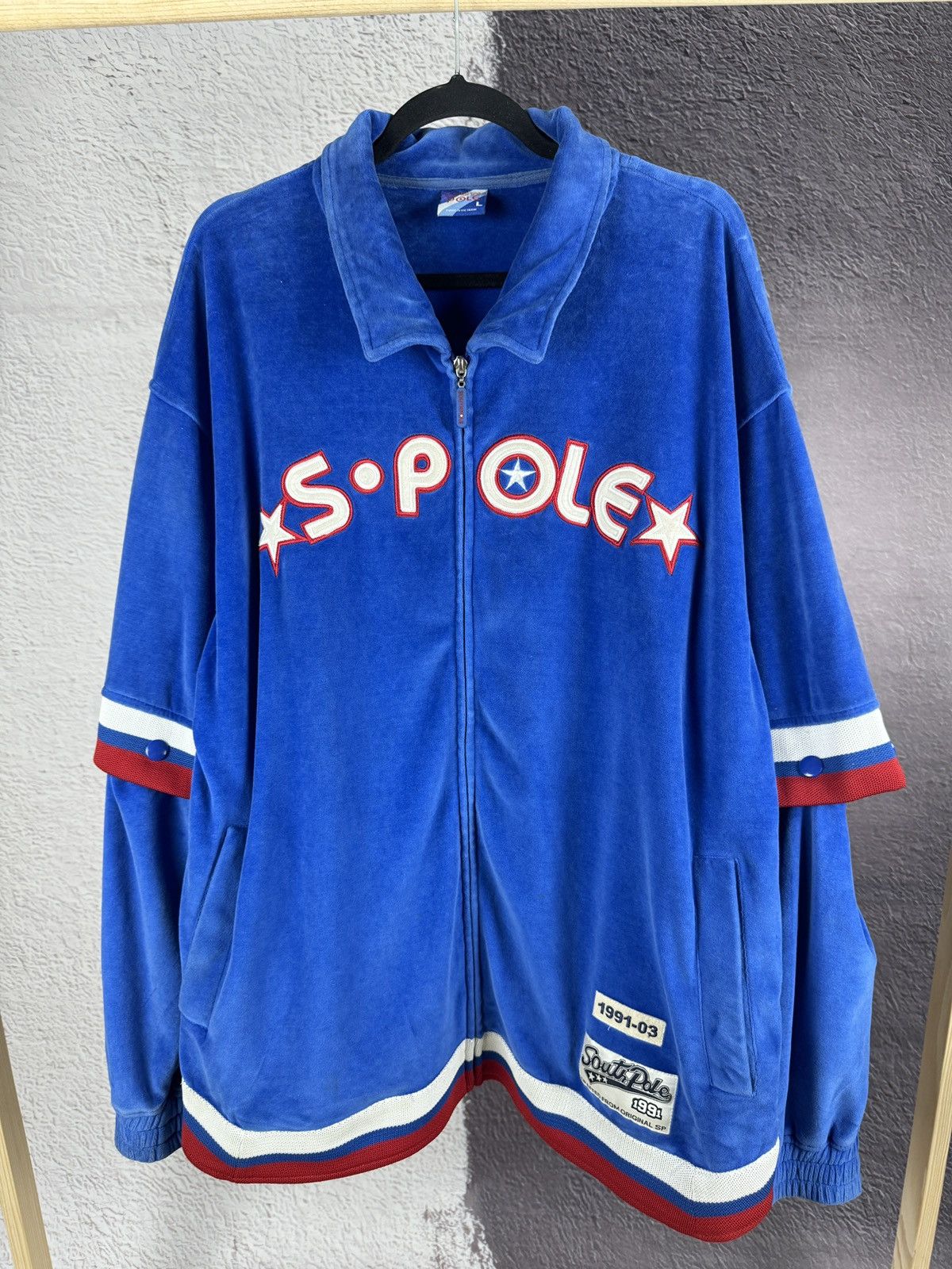 Southpole SouthPole vintage big logo basketball button sleeve jacket Size US L / EU 52-54 / 3 - 2 Thumbnail