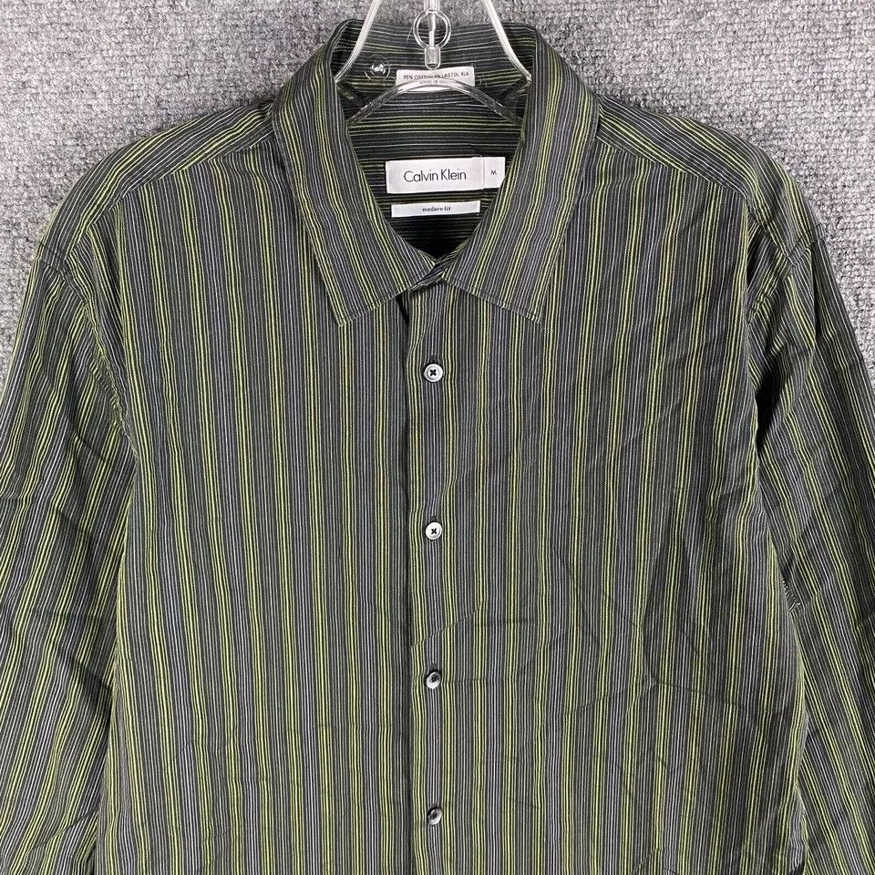 Calvin Klein Calvin Klein Shirt Men's Medium Modern Fit Striped Button Up Size US M / EU 48-50 / 2 - 2 Thumbnail