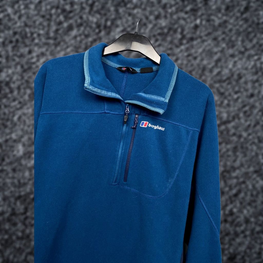 Berghaus Berghaus Polartec Mens 1/4 Zip Fleece Jacket XL Blue Jacket Mens XL Fleece Berghaus Polartec 1/4 Zip XL Blue Size US XL / EU 56 / 4 - 1 Thumbnail
