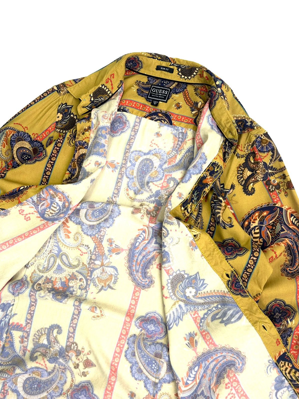 Guess rare Guess Button Up Men’s Shirt Gold M Slim Fit Vintage Y2K Size US M / EU 48-50 / 2 - 5 Thumbnail