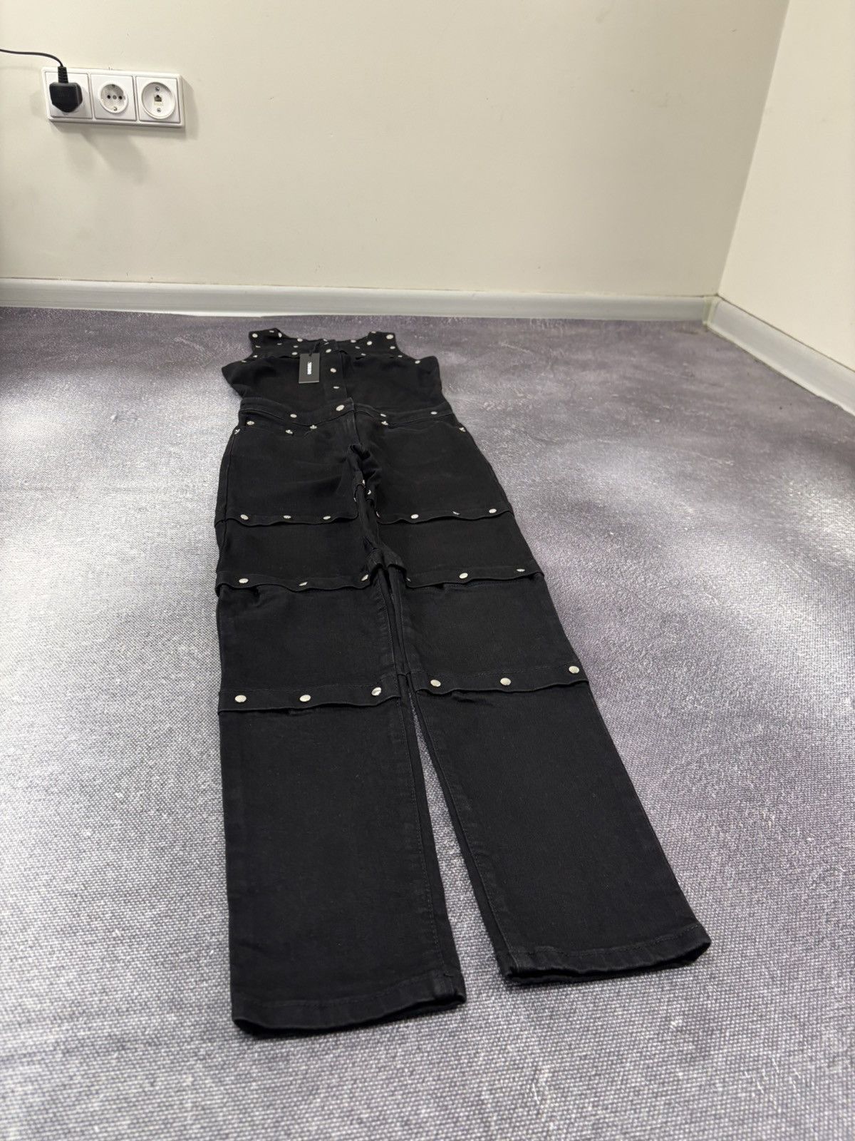 Diesel Diesel De-Berry Tuta NWT Women’s Black Studded Jumpsuit Size 24" / US 00 / IT 34 - 3 Thumbnail