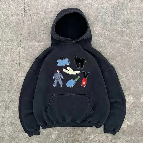 Other Street fashion retro life print hoodie y2k Size US L / EU 52-54 / 3 - 3 Thumbnail