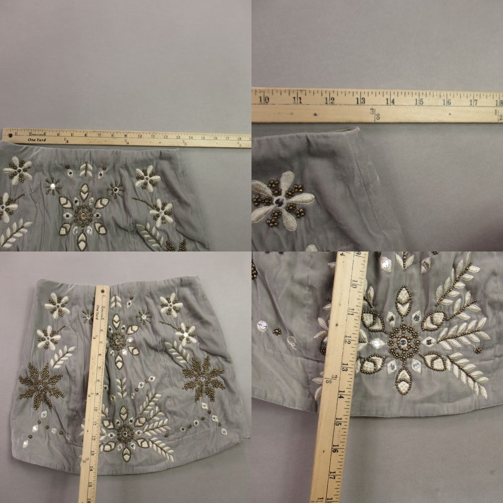 Free People Free People Skirt Womens Small Lightweight Outdoors Floral Zip Gray Size 28" / US 6 / IT 42 - 8 Thumbnail