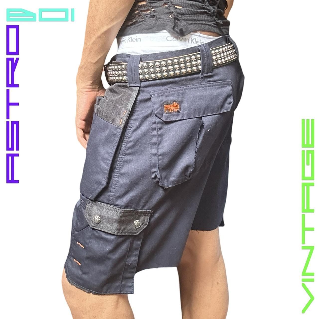 Other ASTROBOI* Blue Carpenters Utility Cargo Shorts - 34" Size US 34 / EU 50 - 4 Thumbnail