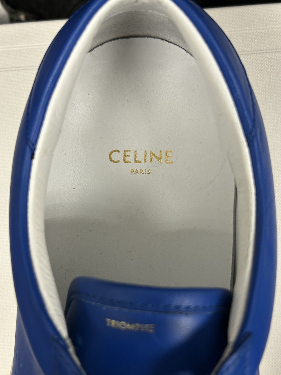 Celine WB! Triomphe Logo Perforated Sneakers Size US 9 / EU 42 - 8 Thumbnail