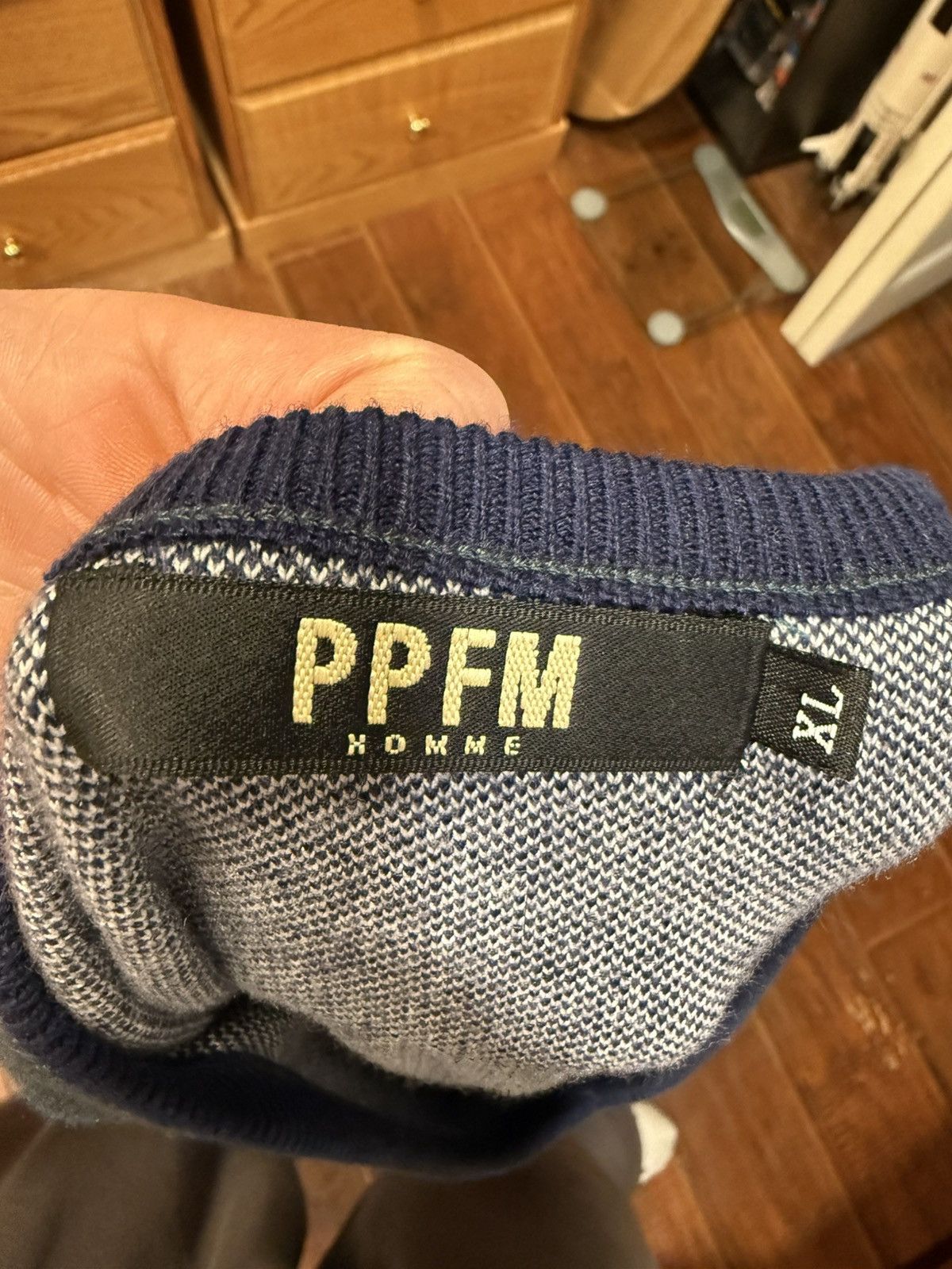PPFM PPFM Homme Japanese Argyle V Neck Sweater Size US XL / EU 56 / 4 - 3 Thumbnail