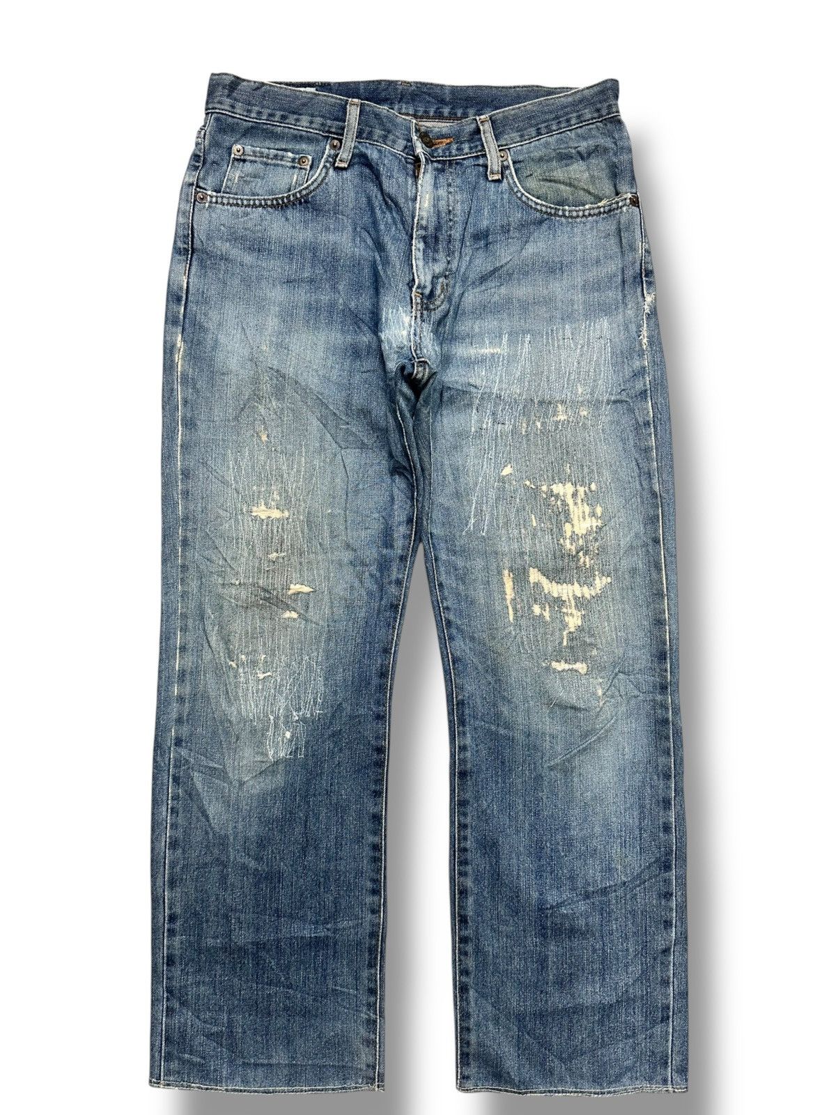Edwin Vintage Edwin Straight Leg Japan Denim Distressed Light Wash Size US 32 / EU 48 - 1 Thumbnail