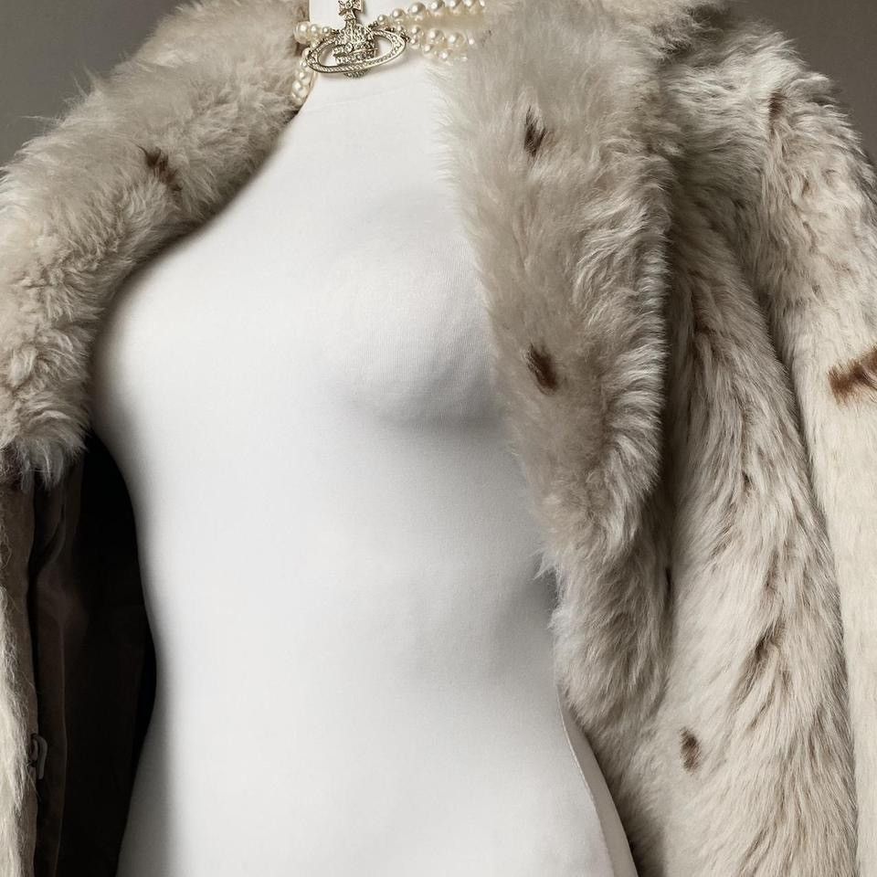 Vintage Beautiful white / cream vintage faux fur coat Size S / US 4 / IT 40 - 2 Thumbnail