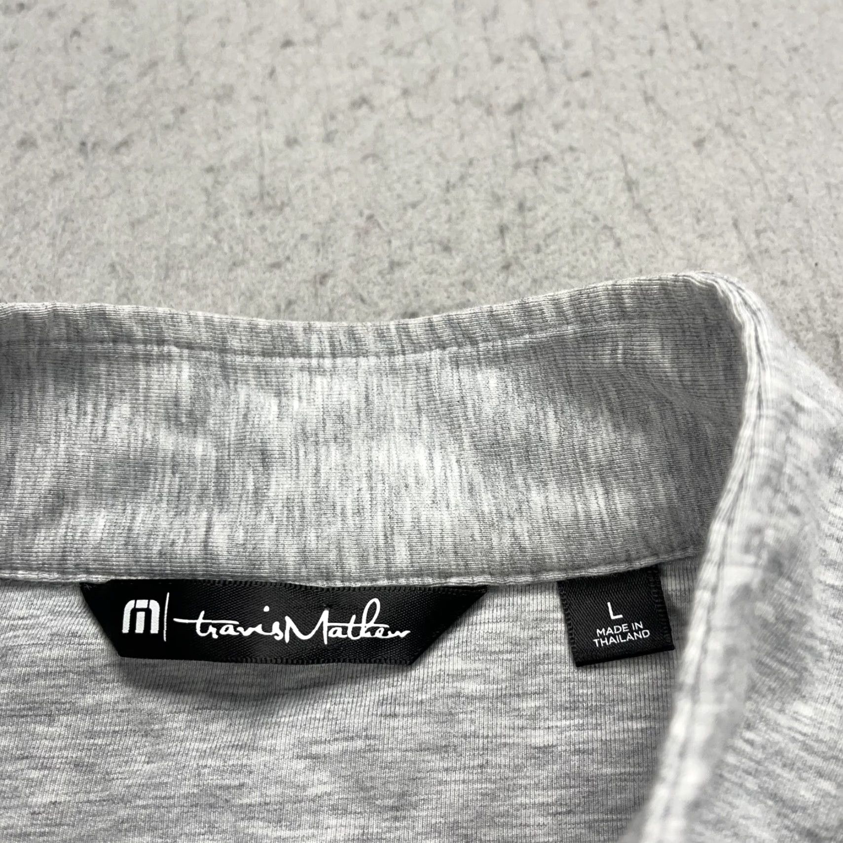 TravisMathew Travis Mathew Jacket Mens Large Gray Tequila Sunrise 1/4 Zip Golf Shirt Size US L / EU 52-54 / 3 - 3 Thumbnail