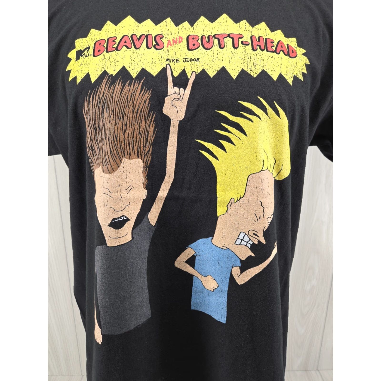 Vintage VINTAGE Beavis and Butthead MTV TV T-Shirt Large Black Mens Shirt Short Sleeve Graphic Print 1990s Size US L / EU 52-54 / 3 - 3 Thumbnail