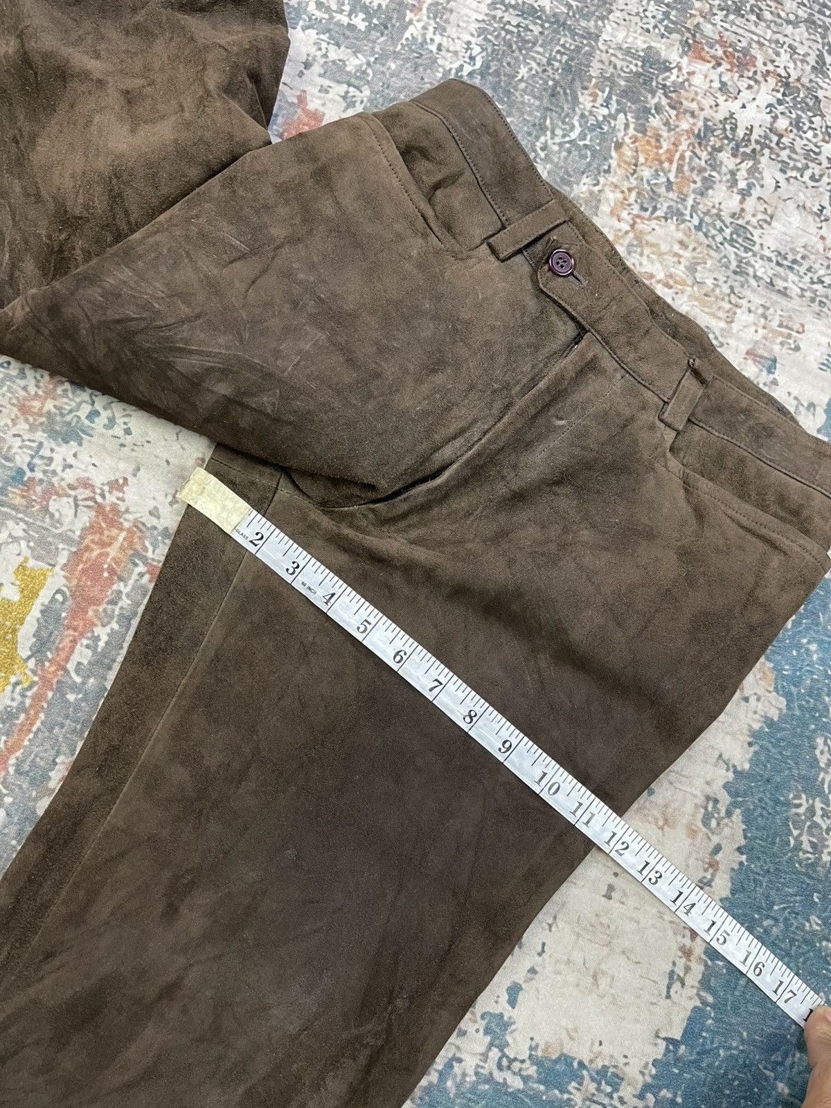Katharine Hamnett London Katharine Hamnett Sheepskin Suede Leather Pants Size 28" / US 6 / IT 42 - 12 Thumbnail