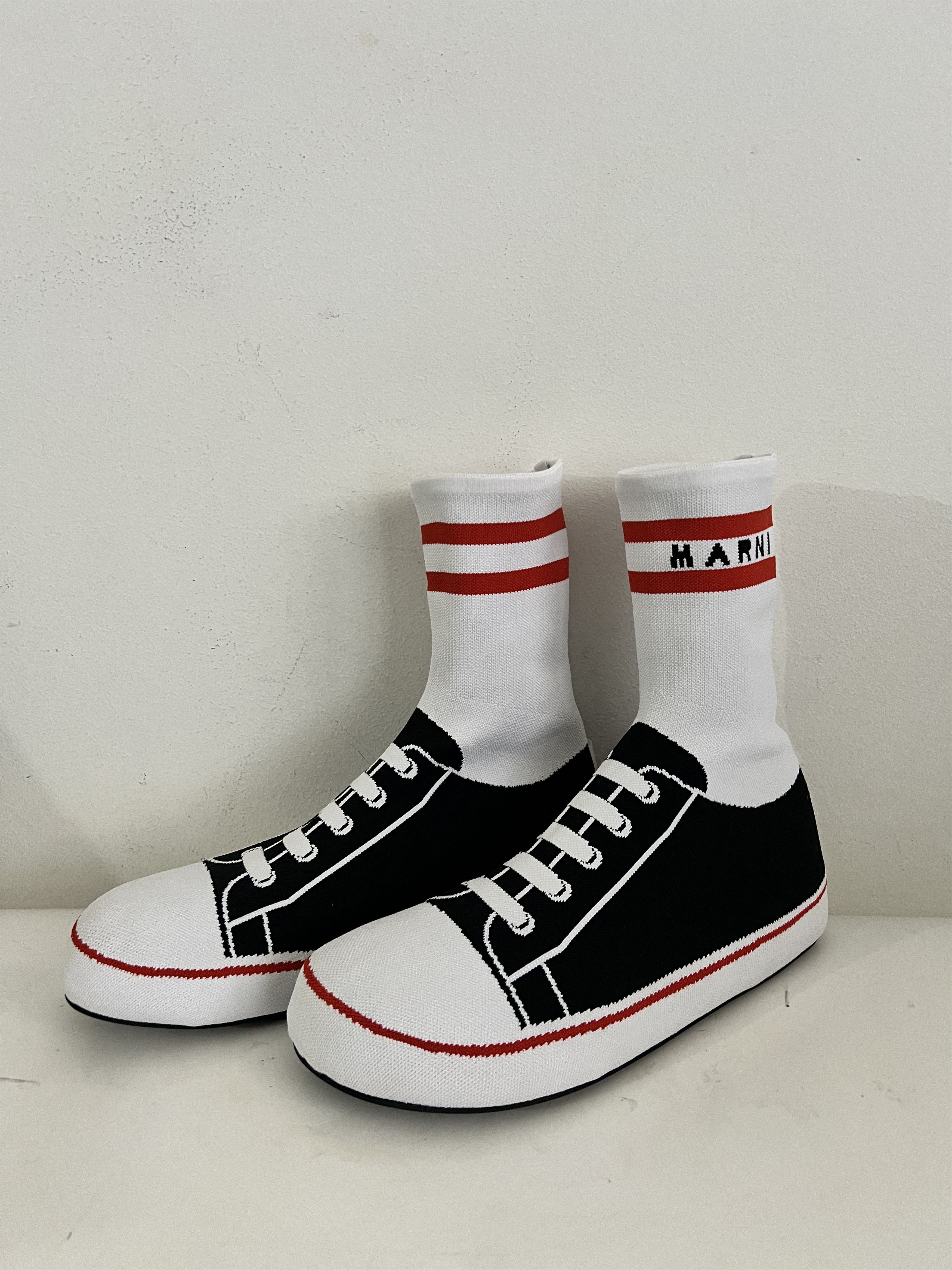 Marni Trompe L’oeil Jacquard High-Top Sneaker Size US 9 / EU 42 - 1 Thumbnail